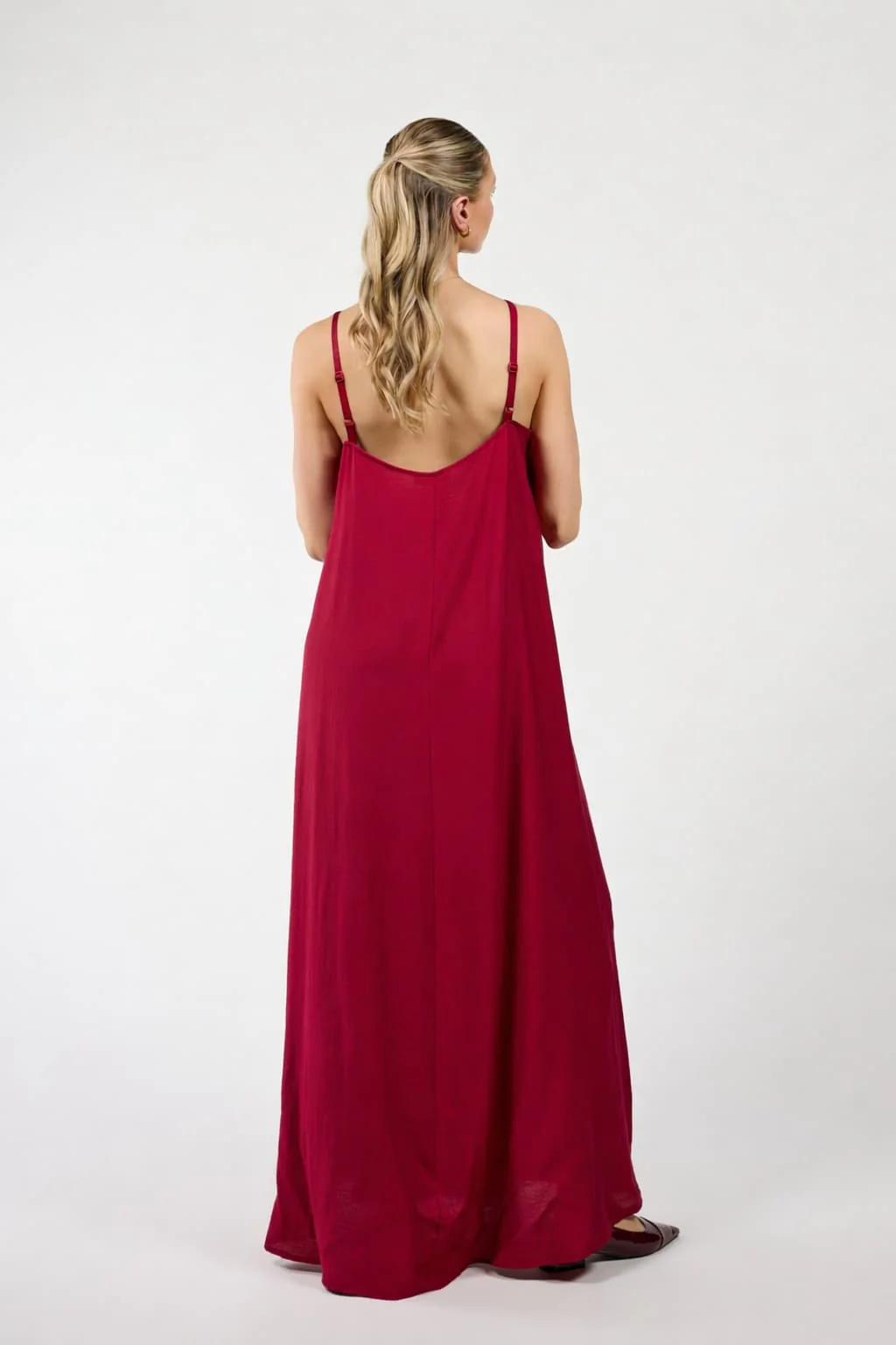 Anna Maxi Dress | Bordeaux | Tall - Image 3
