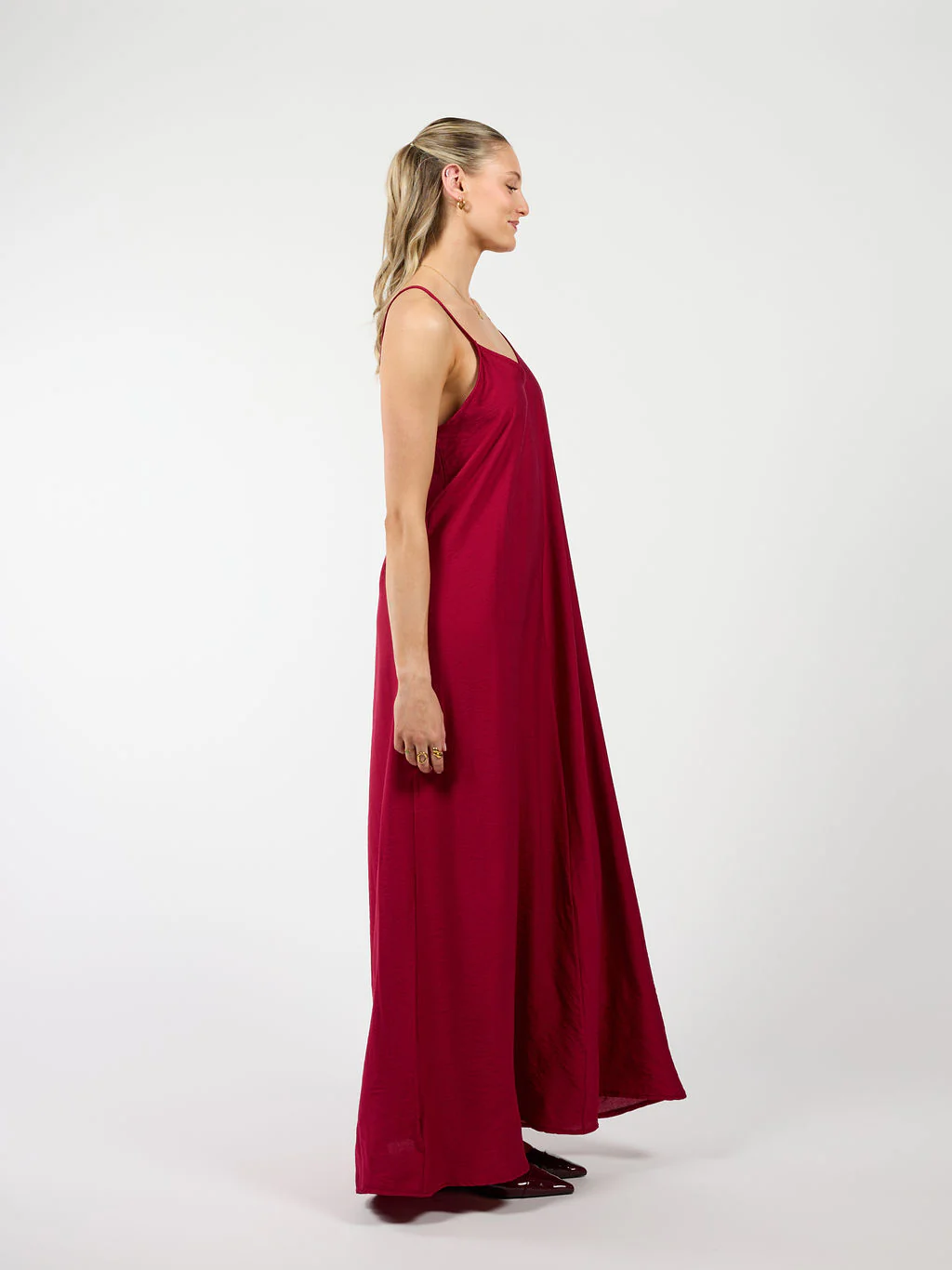 Anna Maxi Dress | Bordeaux | Tall - Image 4