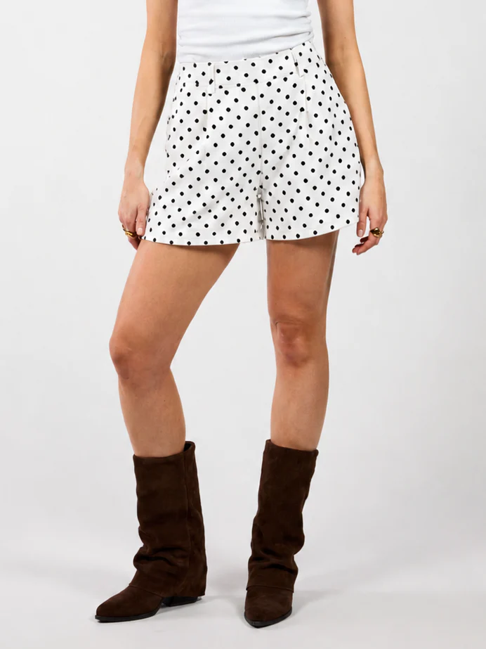 Ava Polkadot short | Wit | Tall