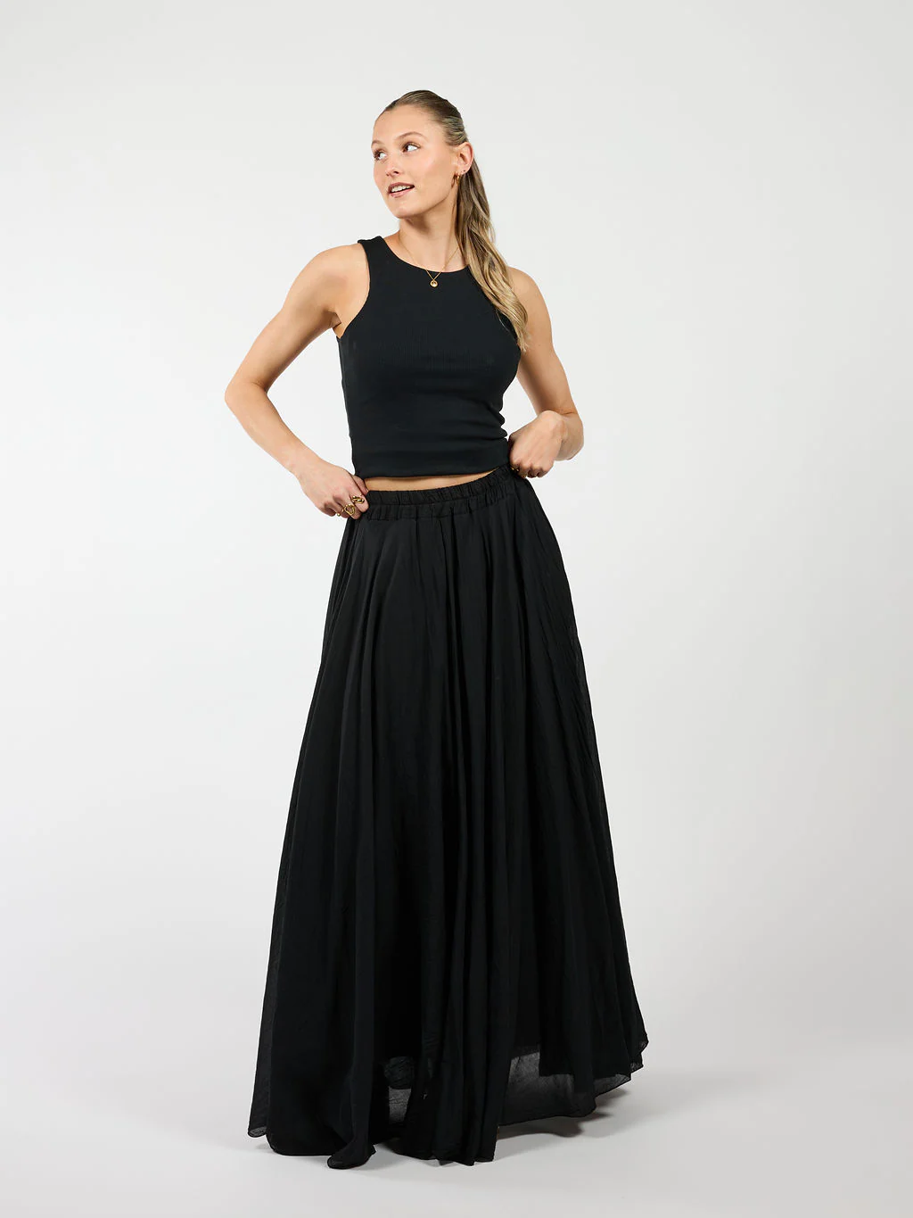 Noa Basic Tank Top | Zwart | Tall - Image 4