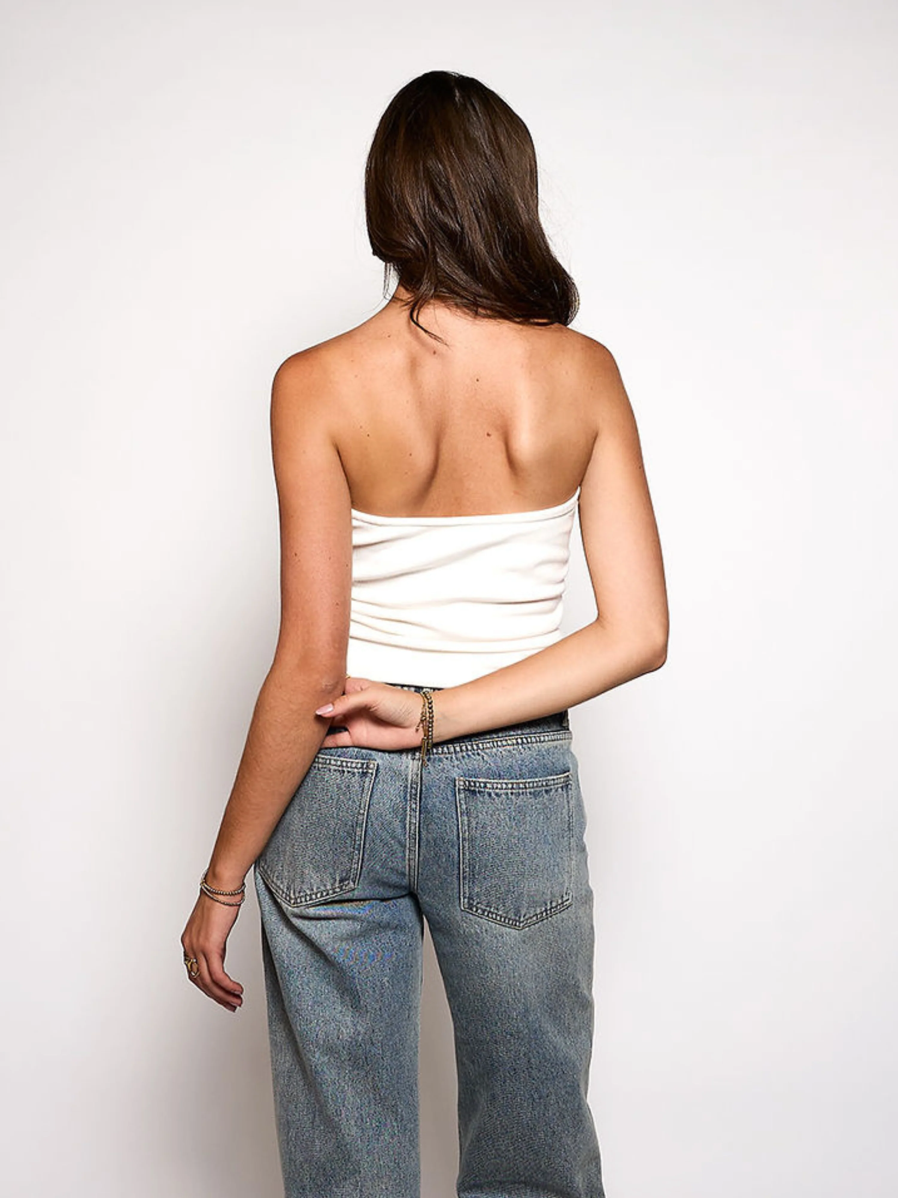 Sophia Basic Tube Top | Cream - Image 5