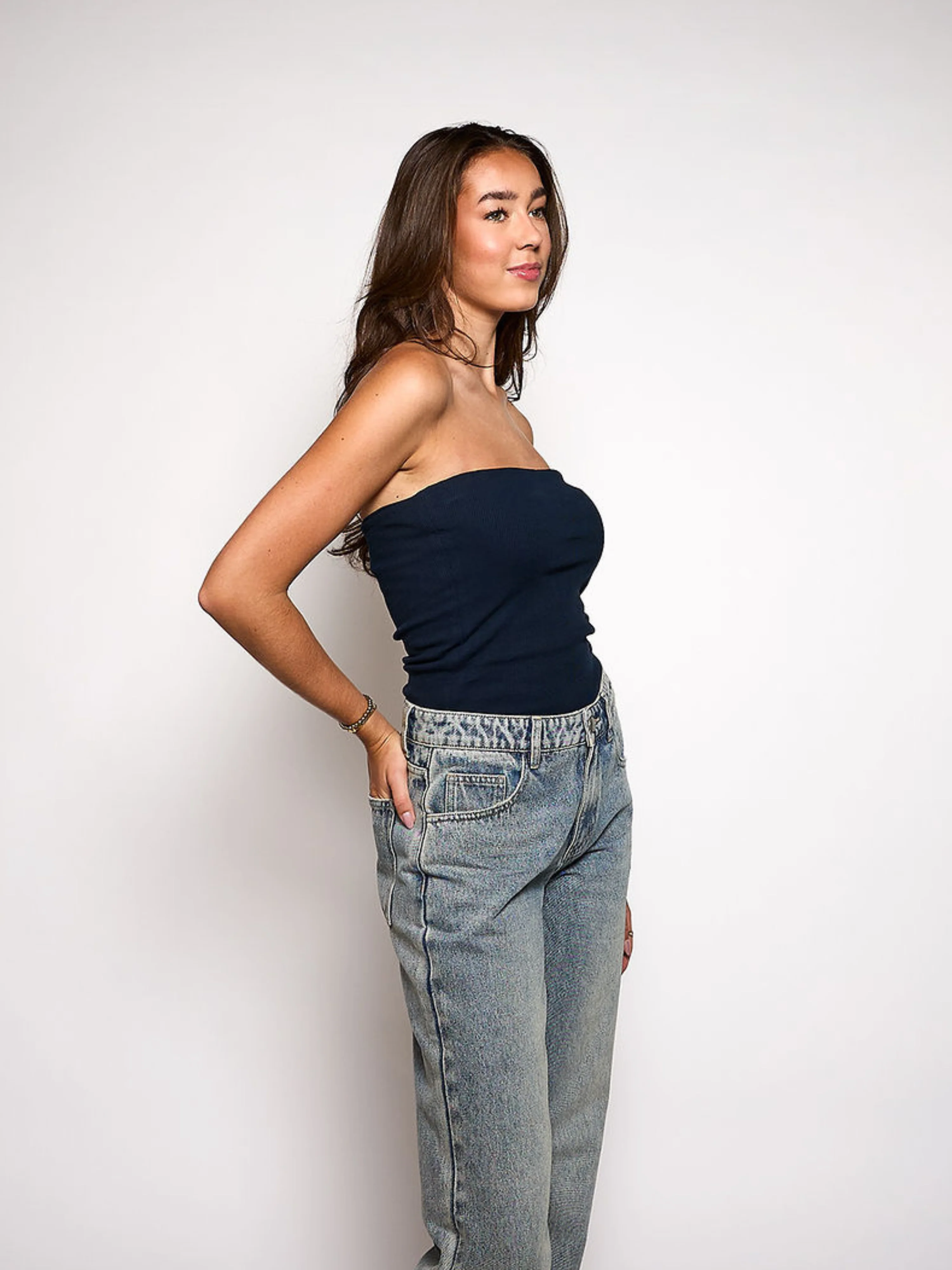 Sophia Basic Tube Top | Navy - Image 3