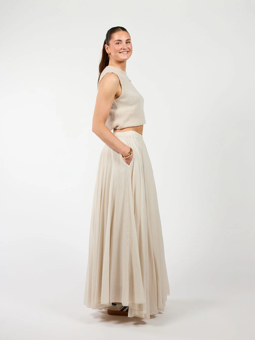 Celine Maxi Rok | Beige | Tall - Image 5