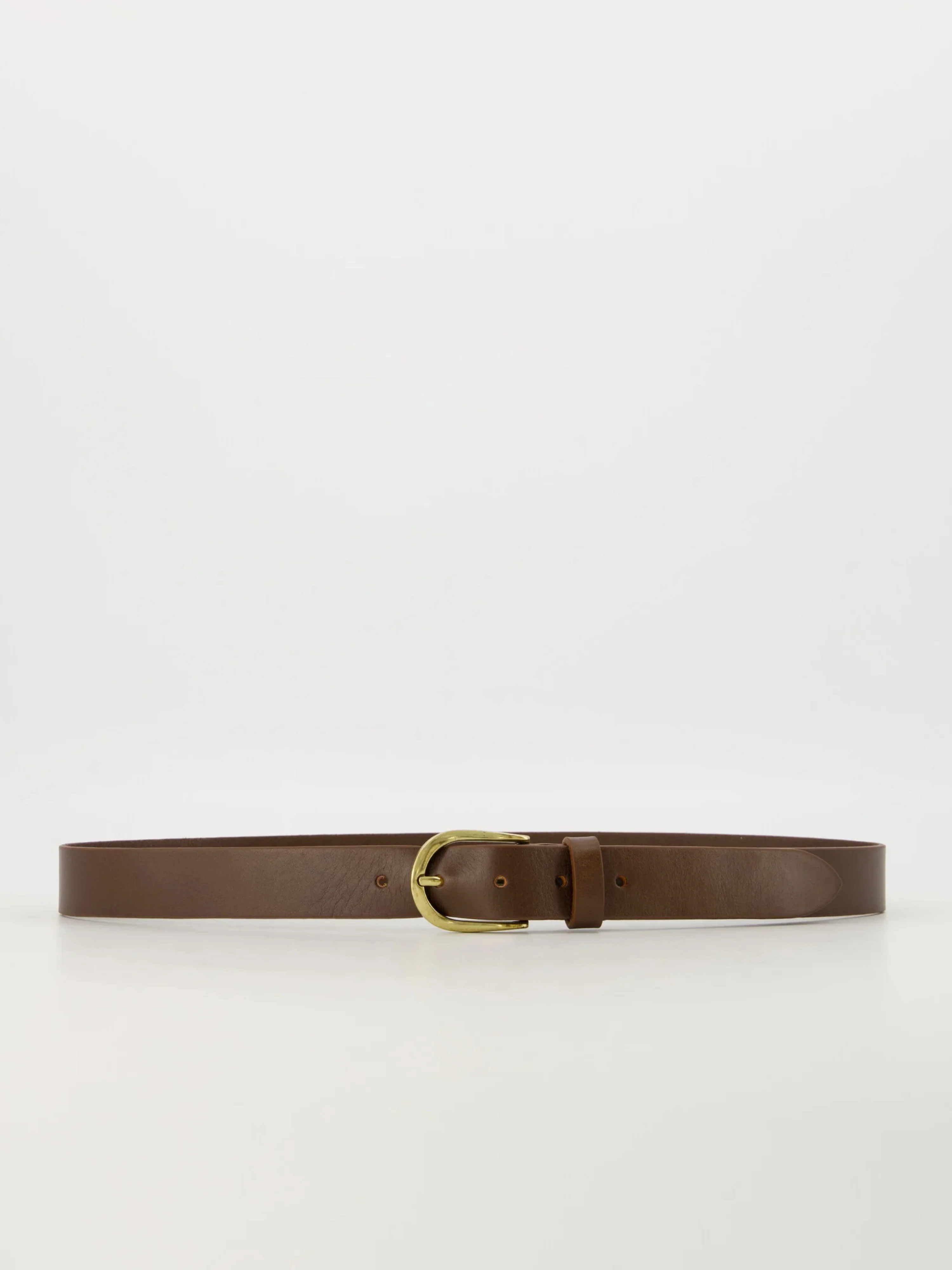 Dante riem bruin | gouden gesp
