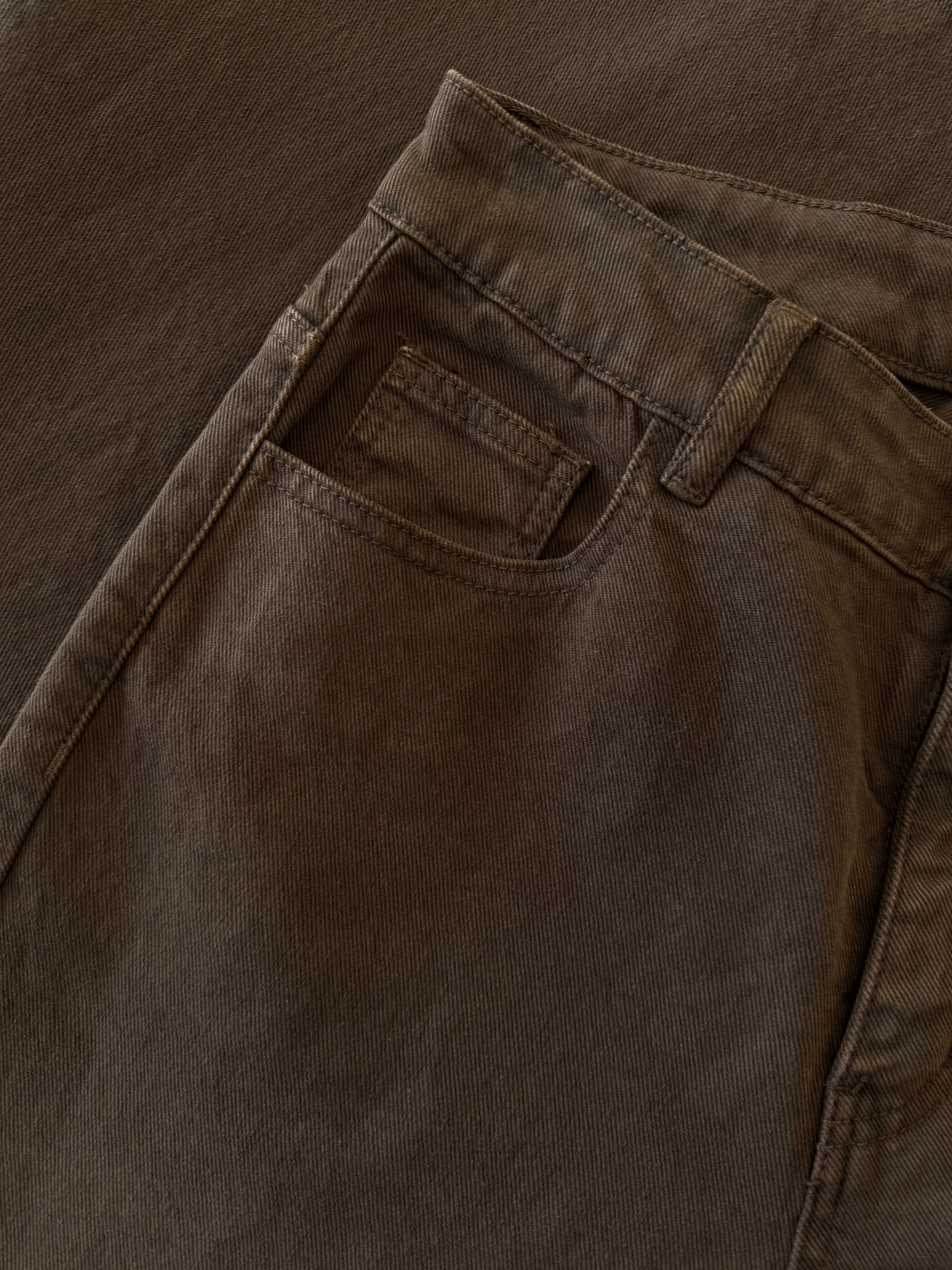 Elle | Super Wide Leg Jeans | Donkerbruin | Tall - Image 8