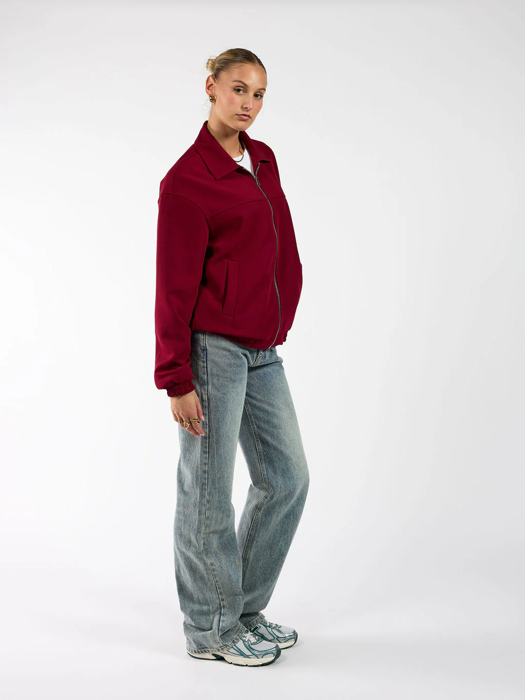 Lily jacket met kraag | Bordeaux | Tall - Image 7