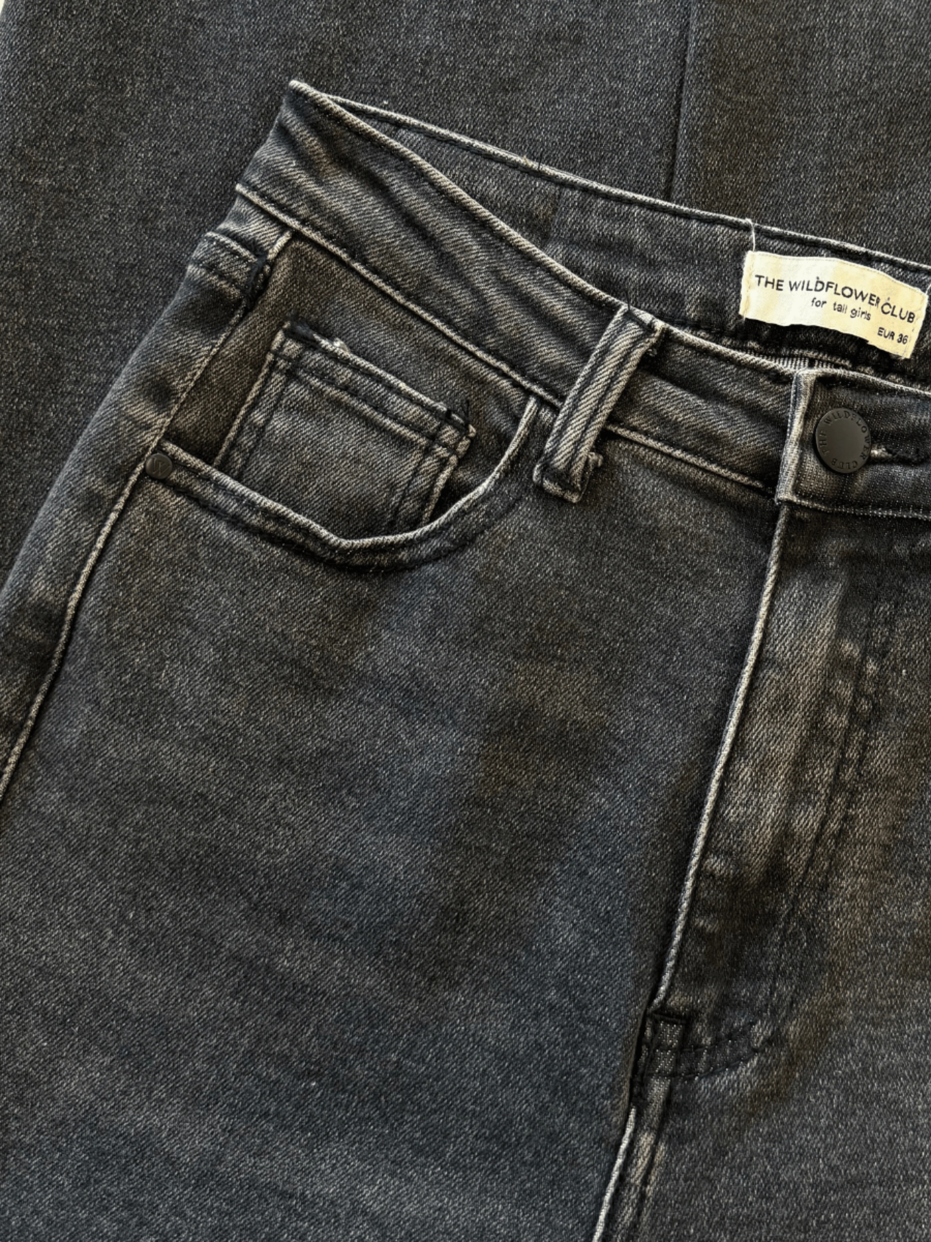 Grace Straight Leg Jeans | Dark grey | Stretch | Tall - Image 6