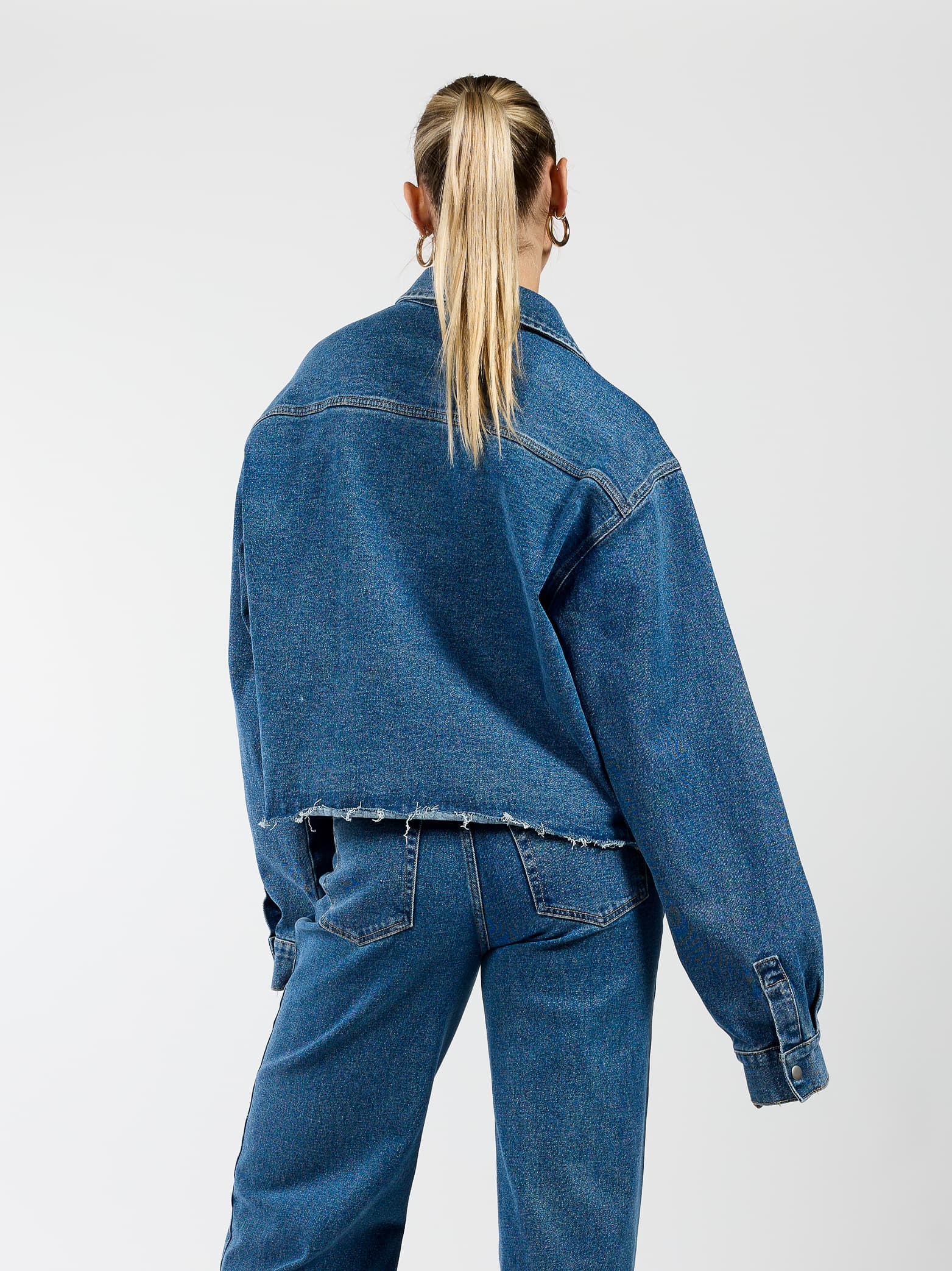 Indy | Co-ord | Denim jacket | Blauw | Stretch | Tall - Image 5