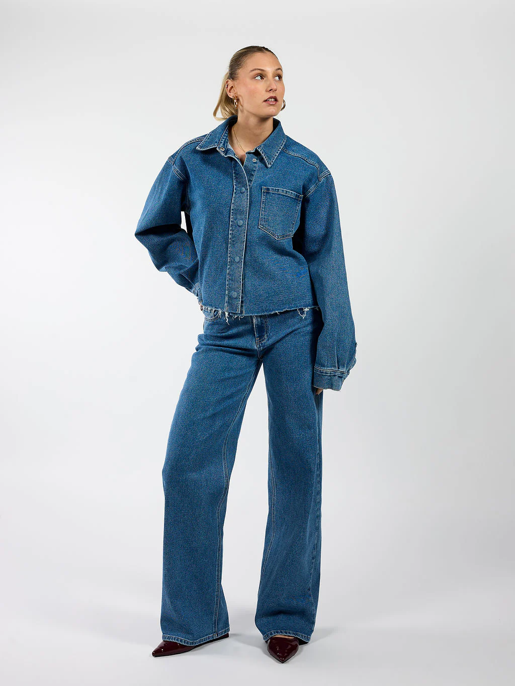 Indy | Co-ord | Denim jacket | Blauw | Stretch | Tall - Image 7