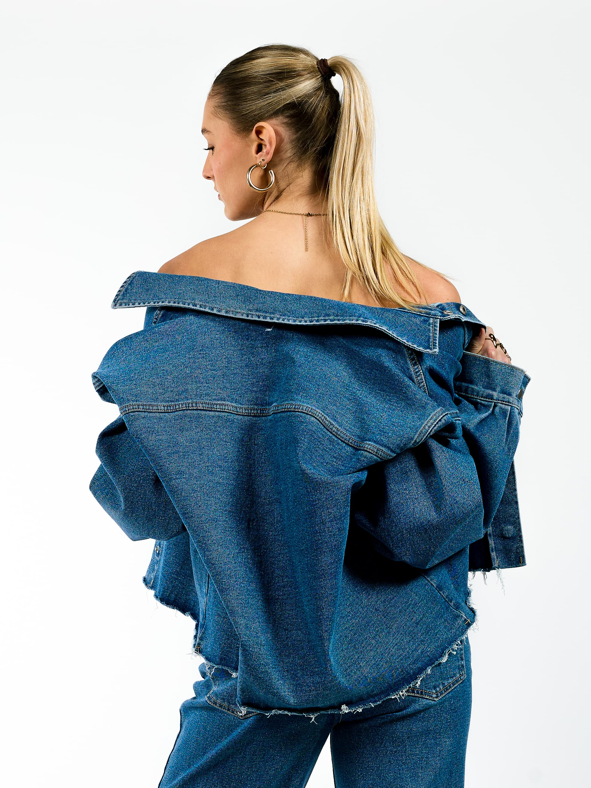 Indy | Co-ord | Denim jacket | Blauw | Stretch | Tall - Image 9