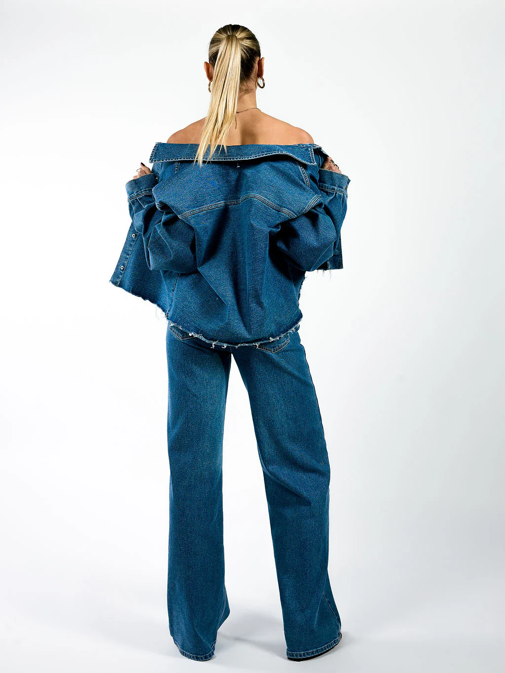 Indy | Mid Waist Wide Leg Jeans | Blauw | Stretch | Tall - Image 10