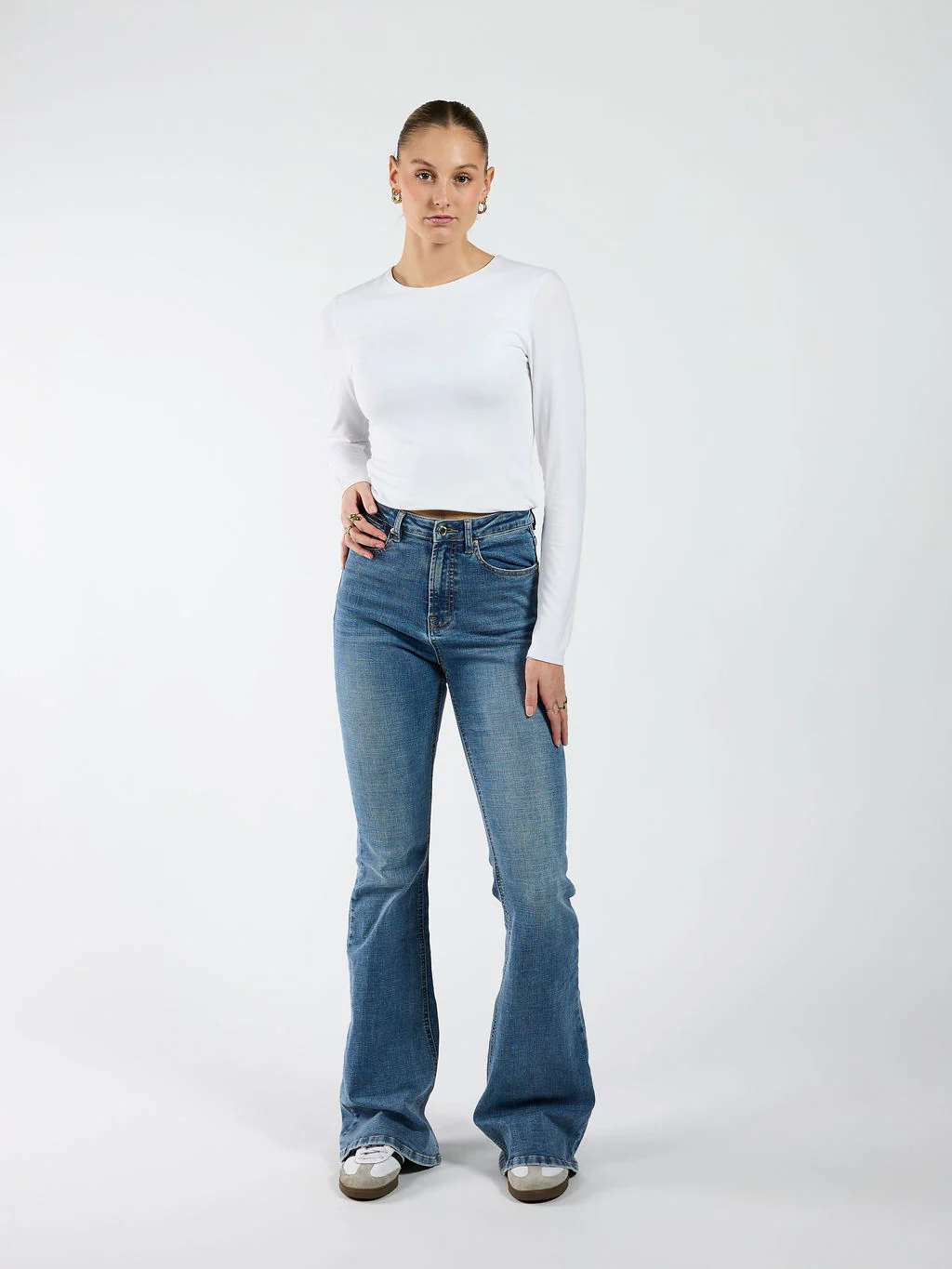 Ivy Flared Jeans | Blue | Stretch | Tall - Image 2