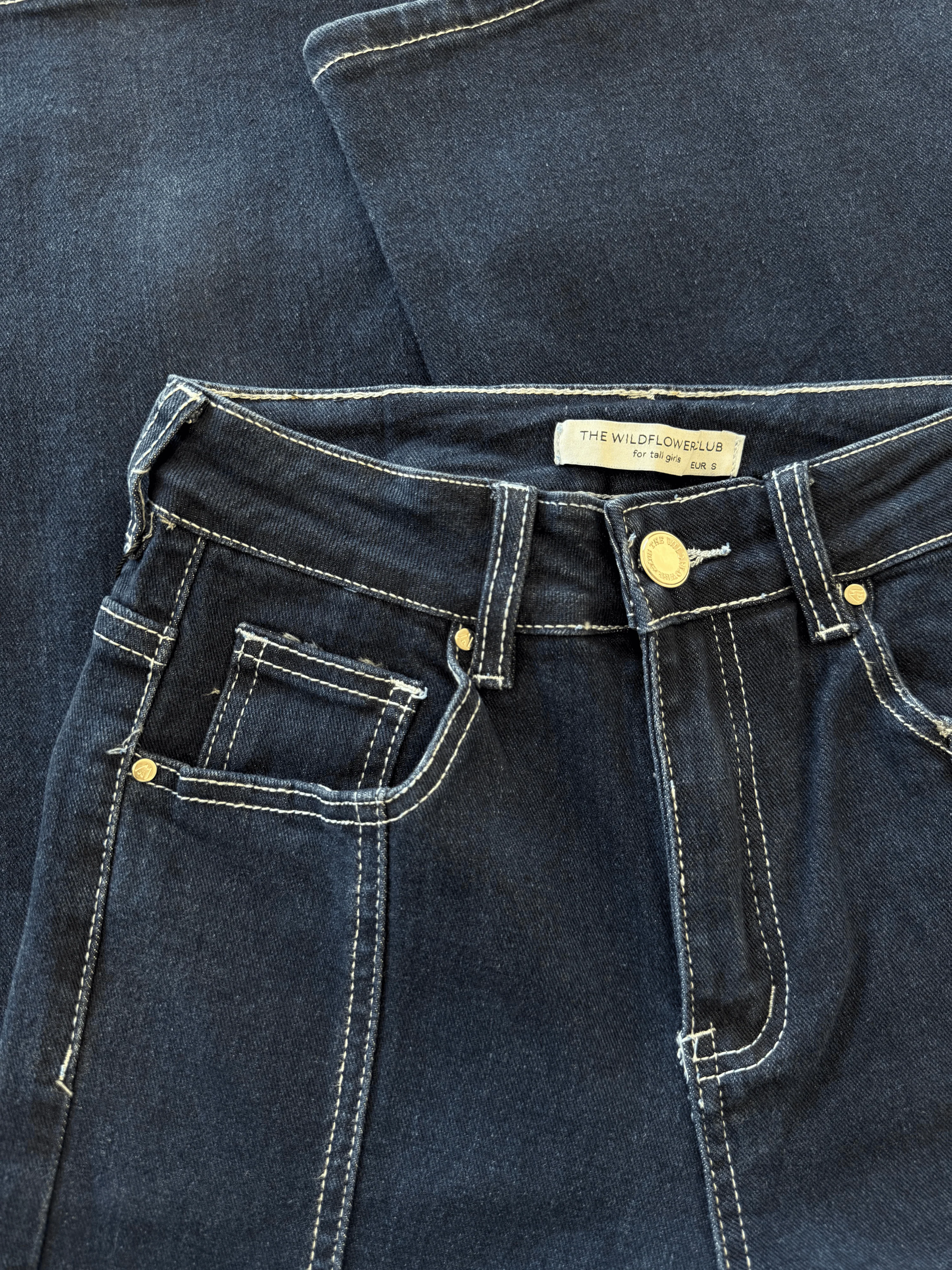 Iza | Super Wide Leg Jeans | Stretch | Donkerblauw | Tall - Image 8