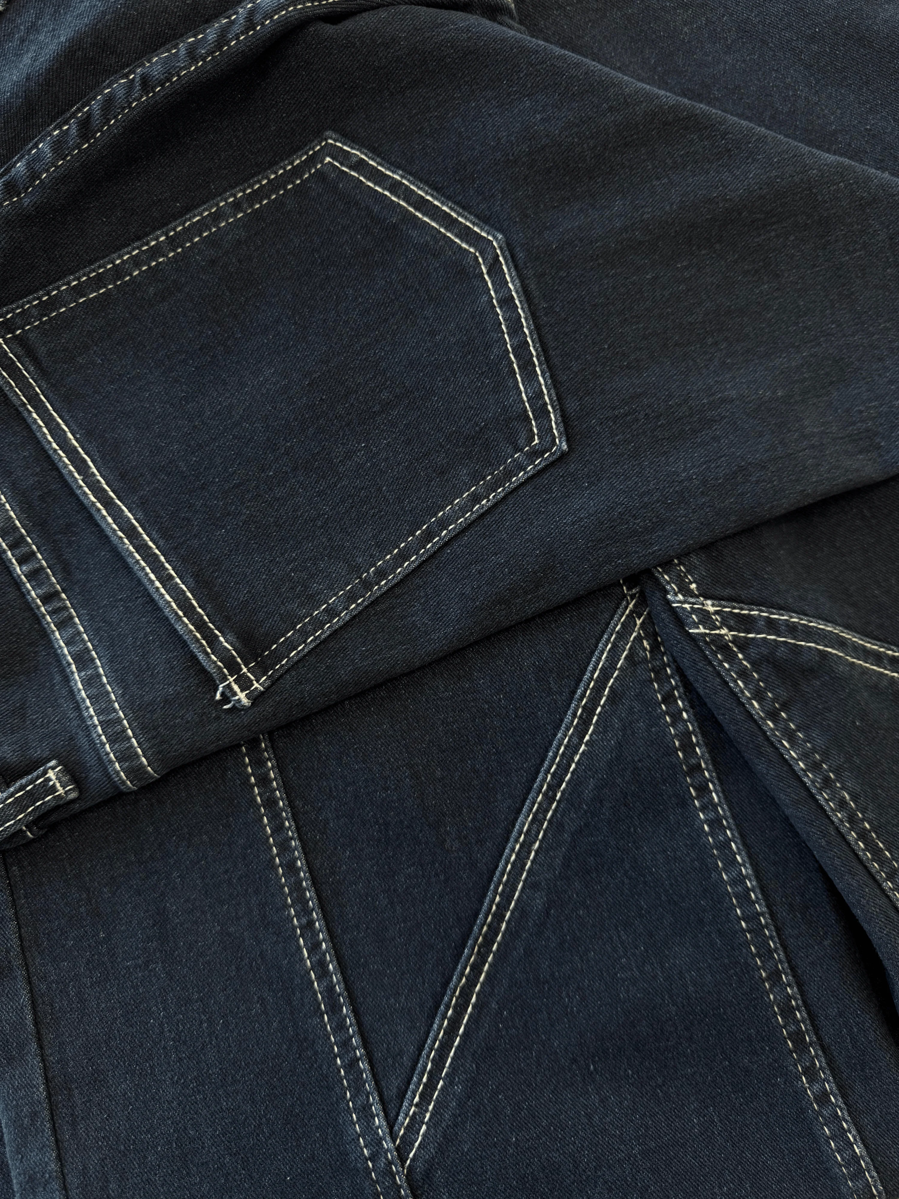 Iza | Super Wide Leg Jeans | Stretch | Donkerblauw | Tall - Image 9