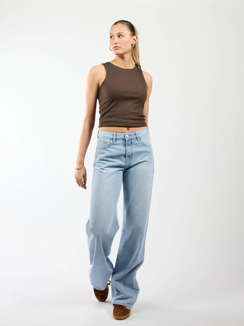 Jade Super Wide Leg Jeans | Mid-waist | Blauw | Tall - Image 4