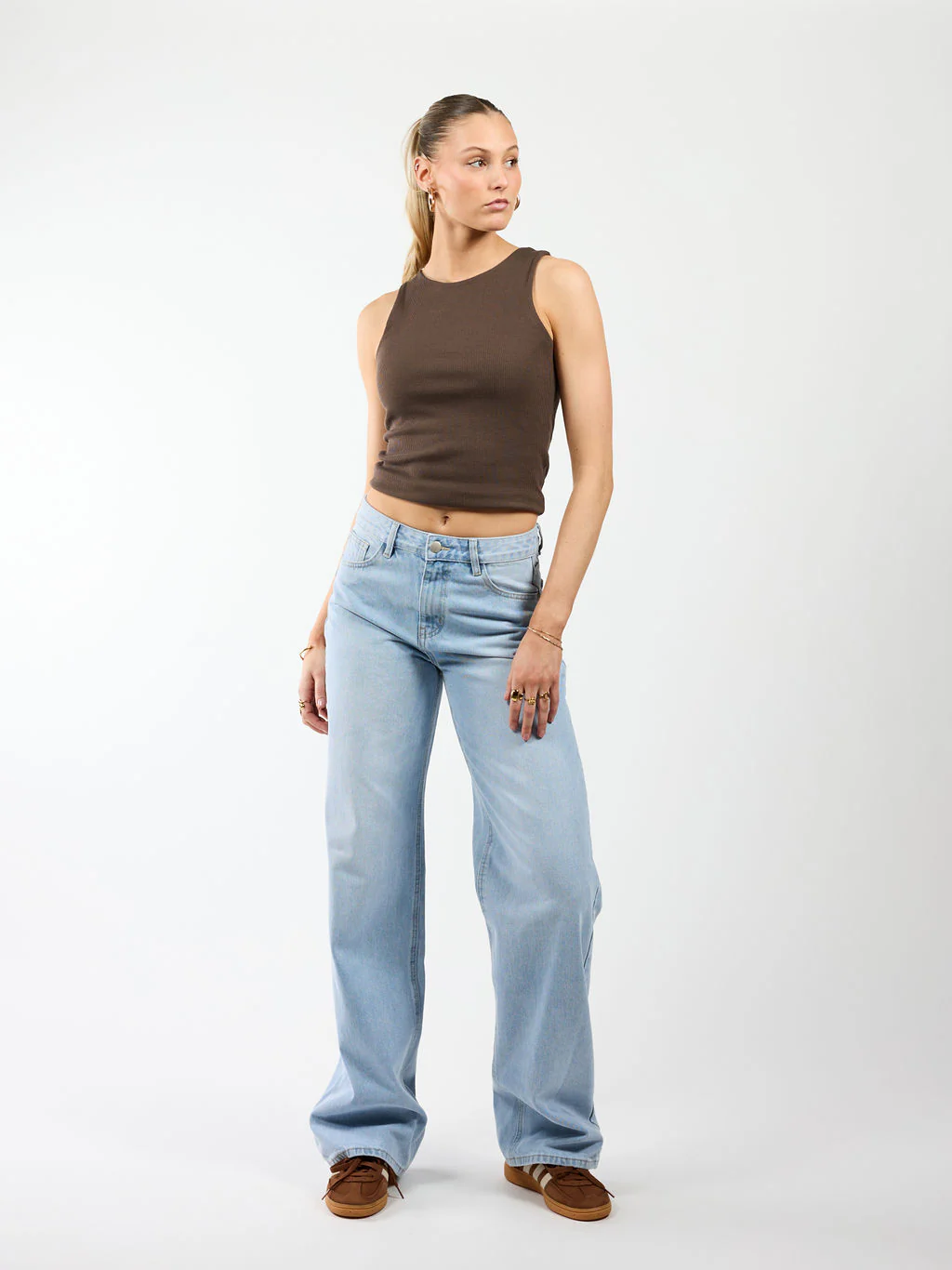 Jade Super Wide Leg Jeans | Mid-waist | Blauw | Tall - Image 7
