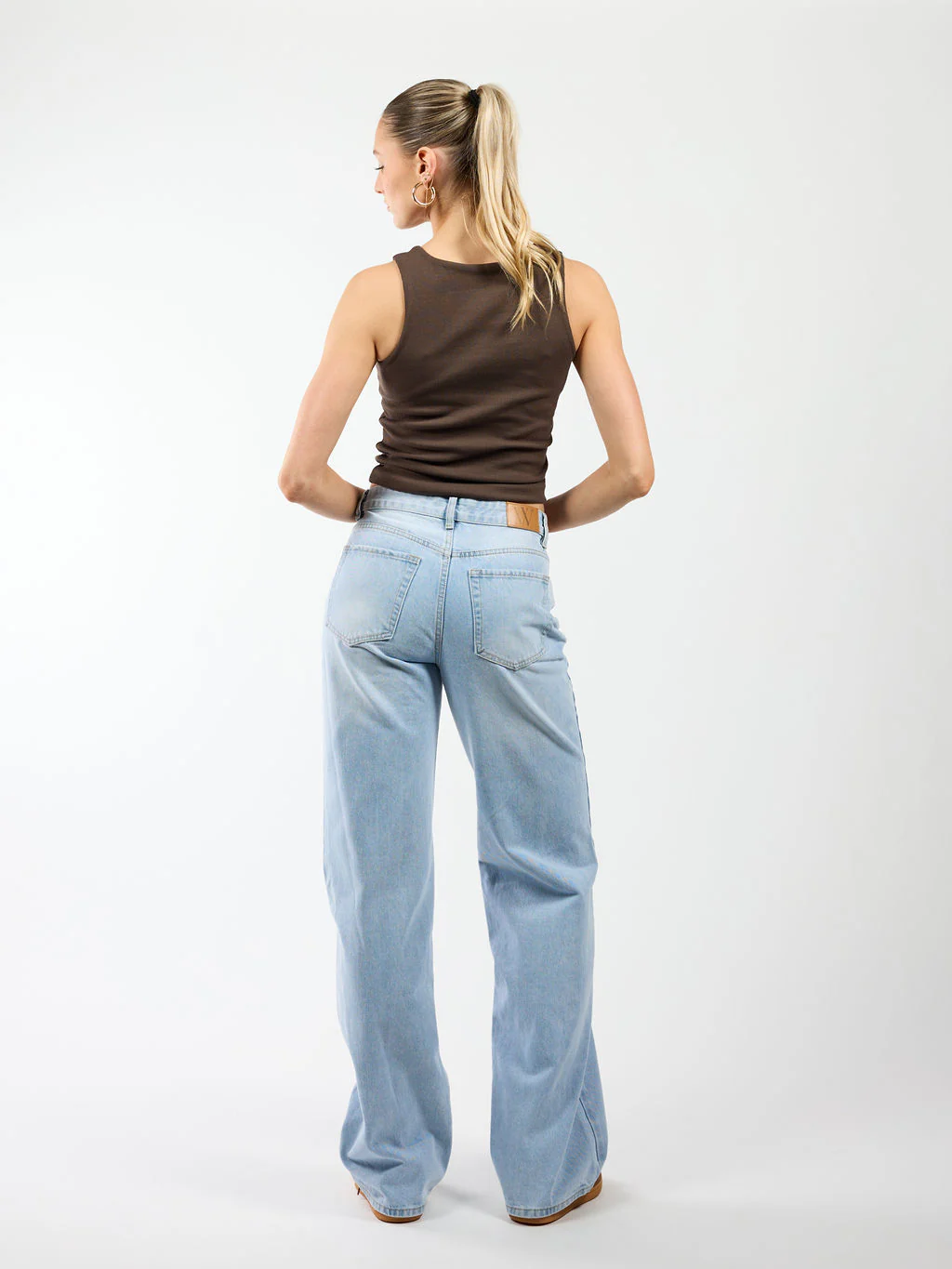 Jade Super Wide Leg Jeans | Mid-waist | Blauw | Tall - Image 8