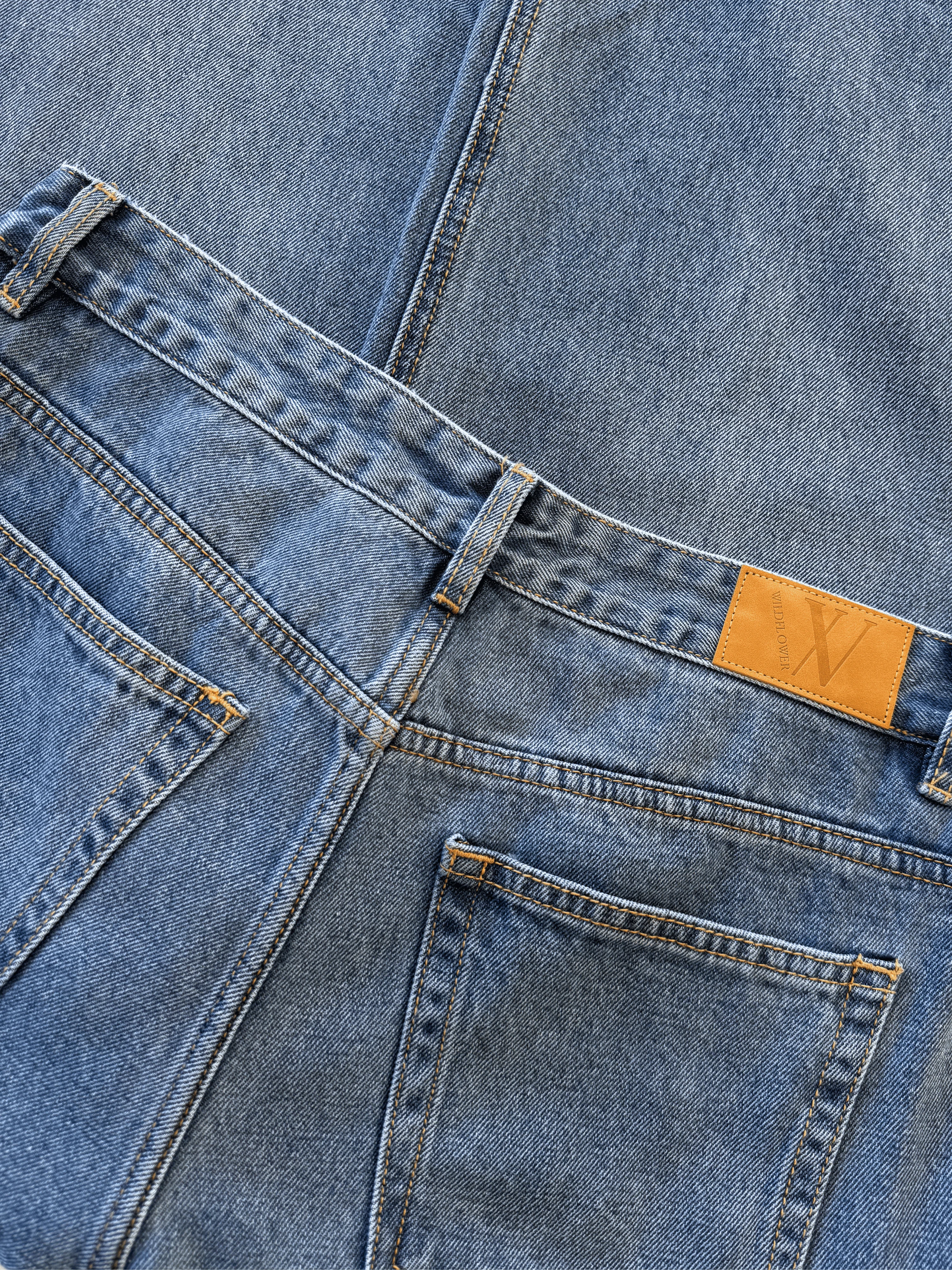 Jade Super Wide Leg Jeans | Mid-waist | Dark blue | Tall - Image 7
