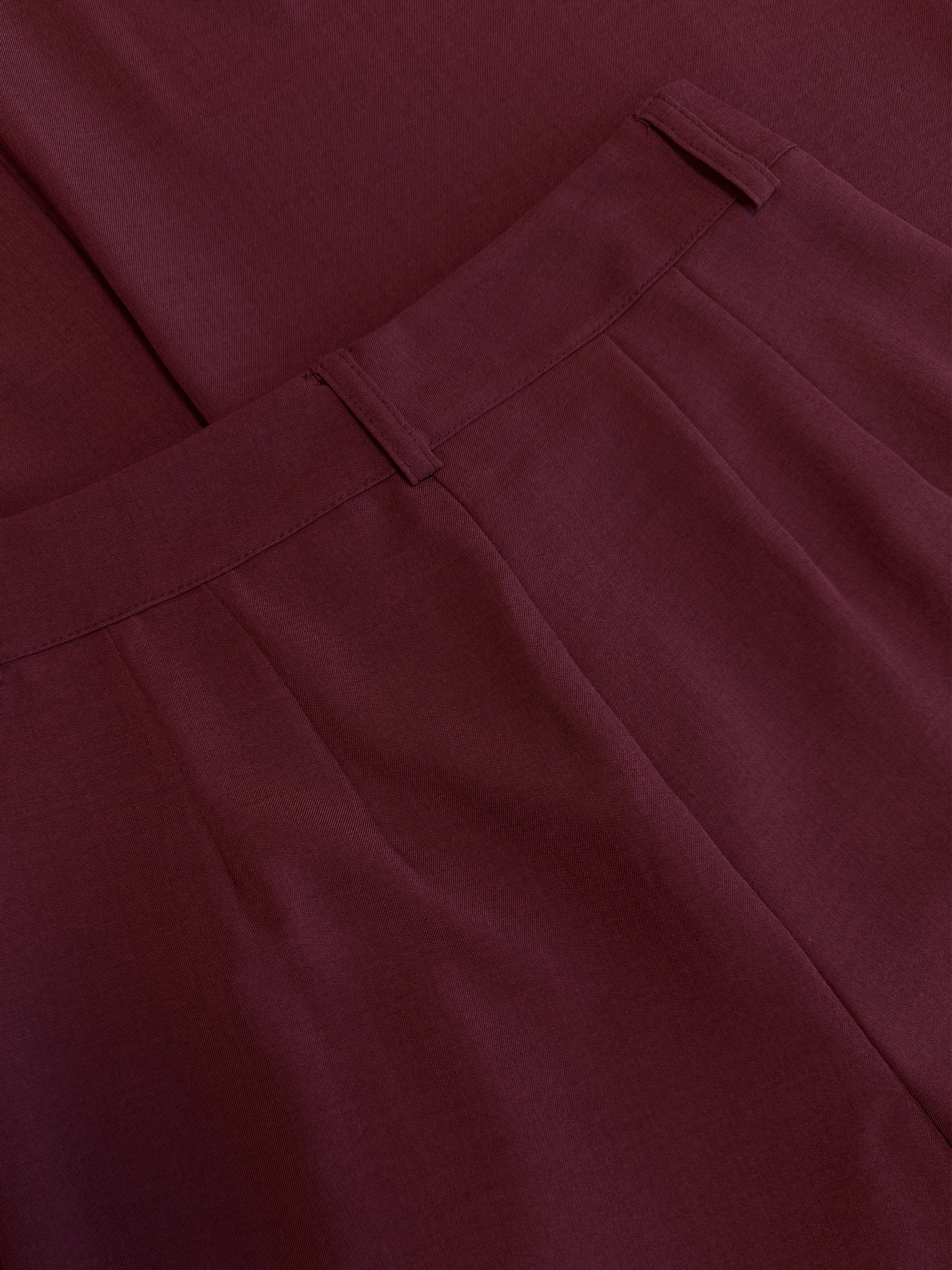 Jip | Wide leg pantalon met plooien | Bordeaux | Tall - Image 11
