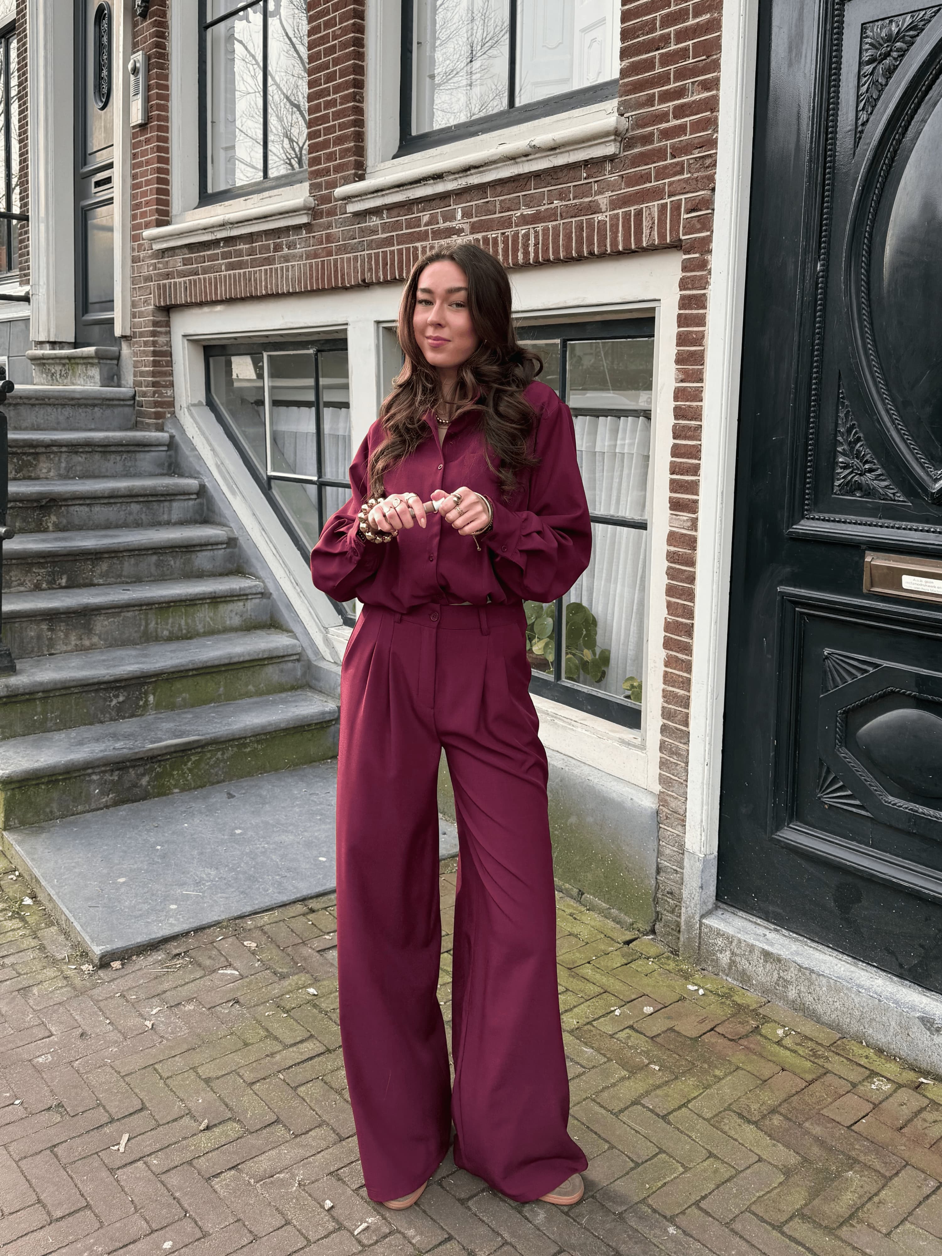 Jip | Cropped blouse | Bordeaux | Tall - Image 4