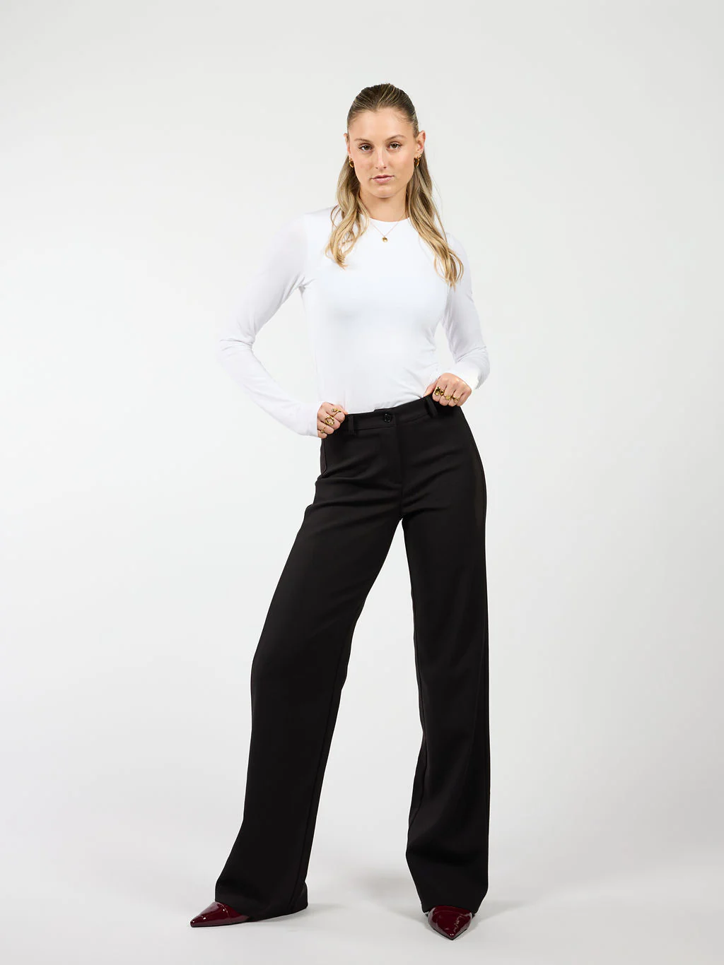 Jula wide leg pantalon | Zwart | Tall - Image 3