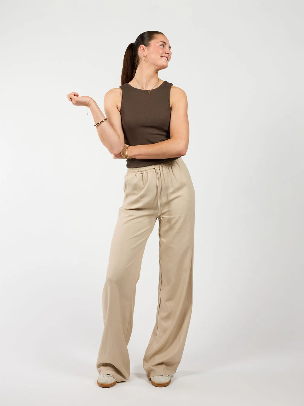 Lauren pants | Linnen | Beige | Tall - Image 3