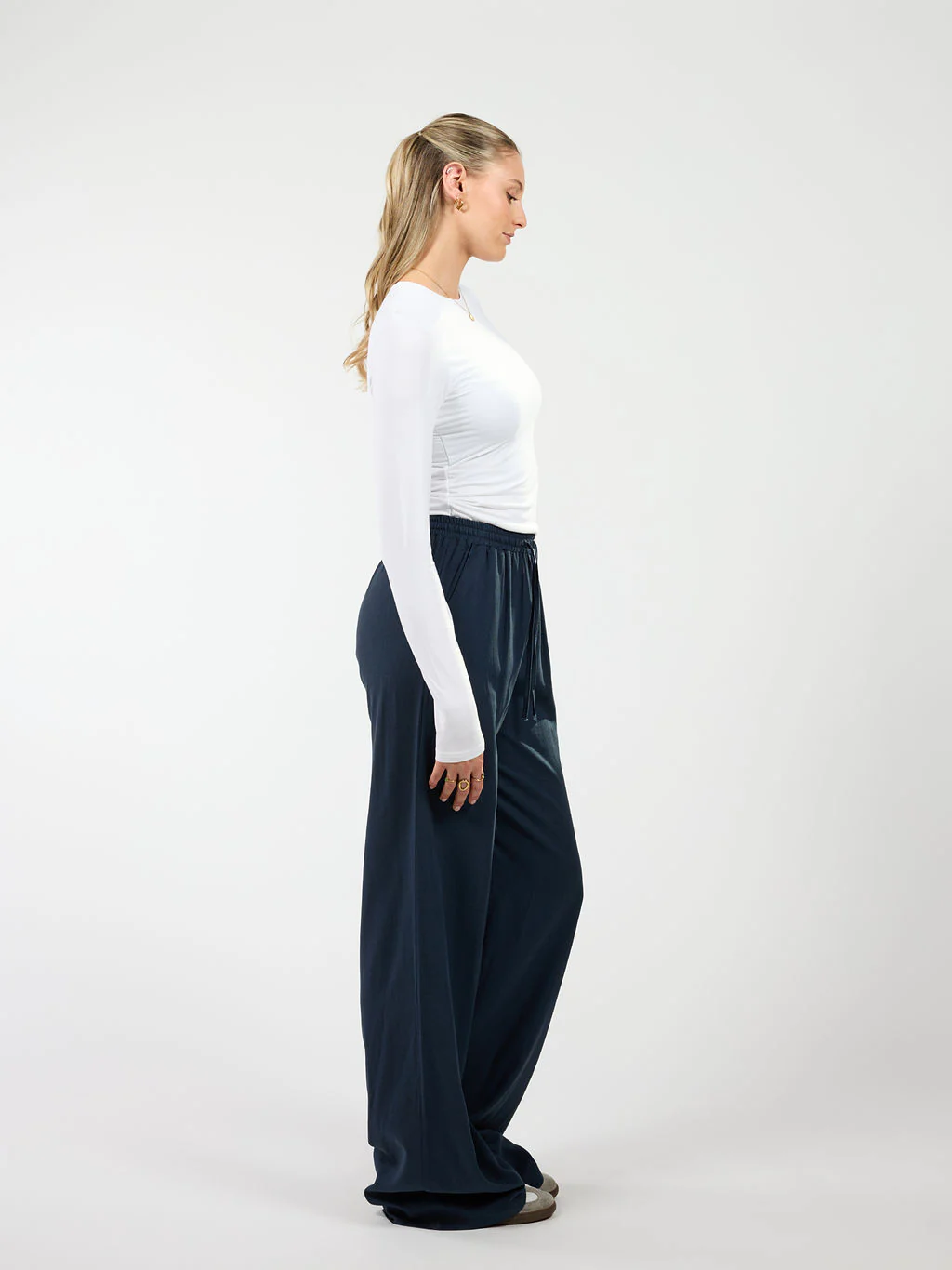 Lauren pants | Linnen | Navy | Tall - Image 4