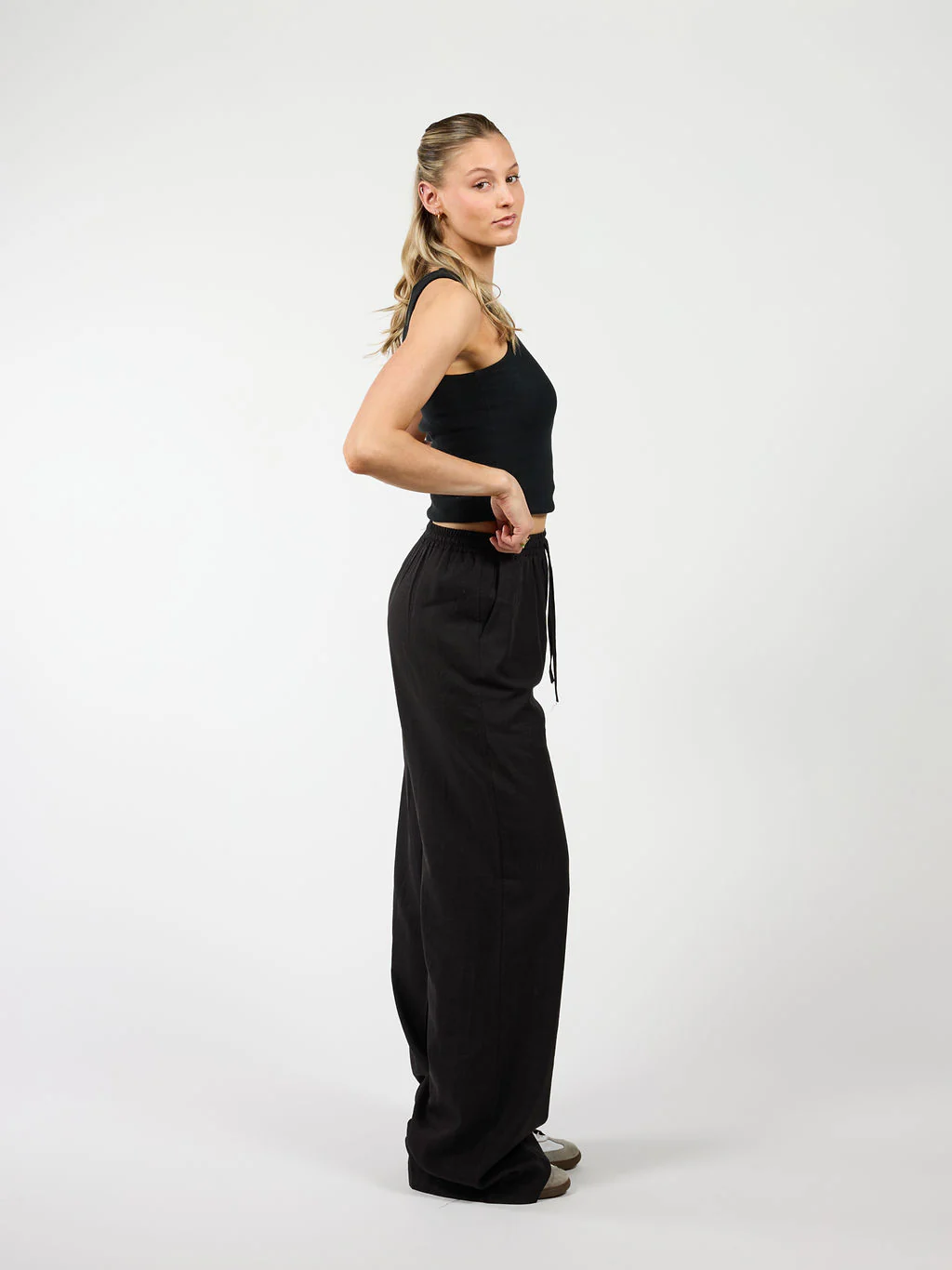 Lauren pants | Linnen | Zwart | Tall - Image 4