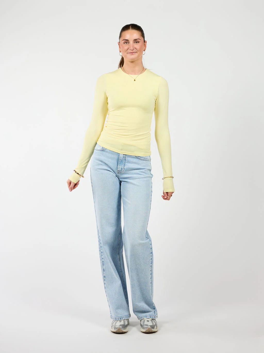 Liza long sleeve top | Butter yellow | Tall - Image 10