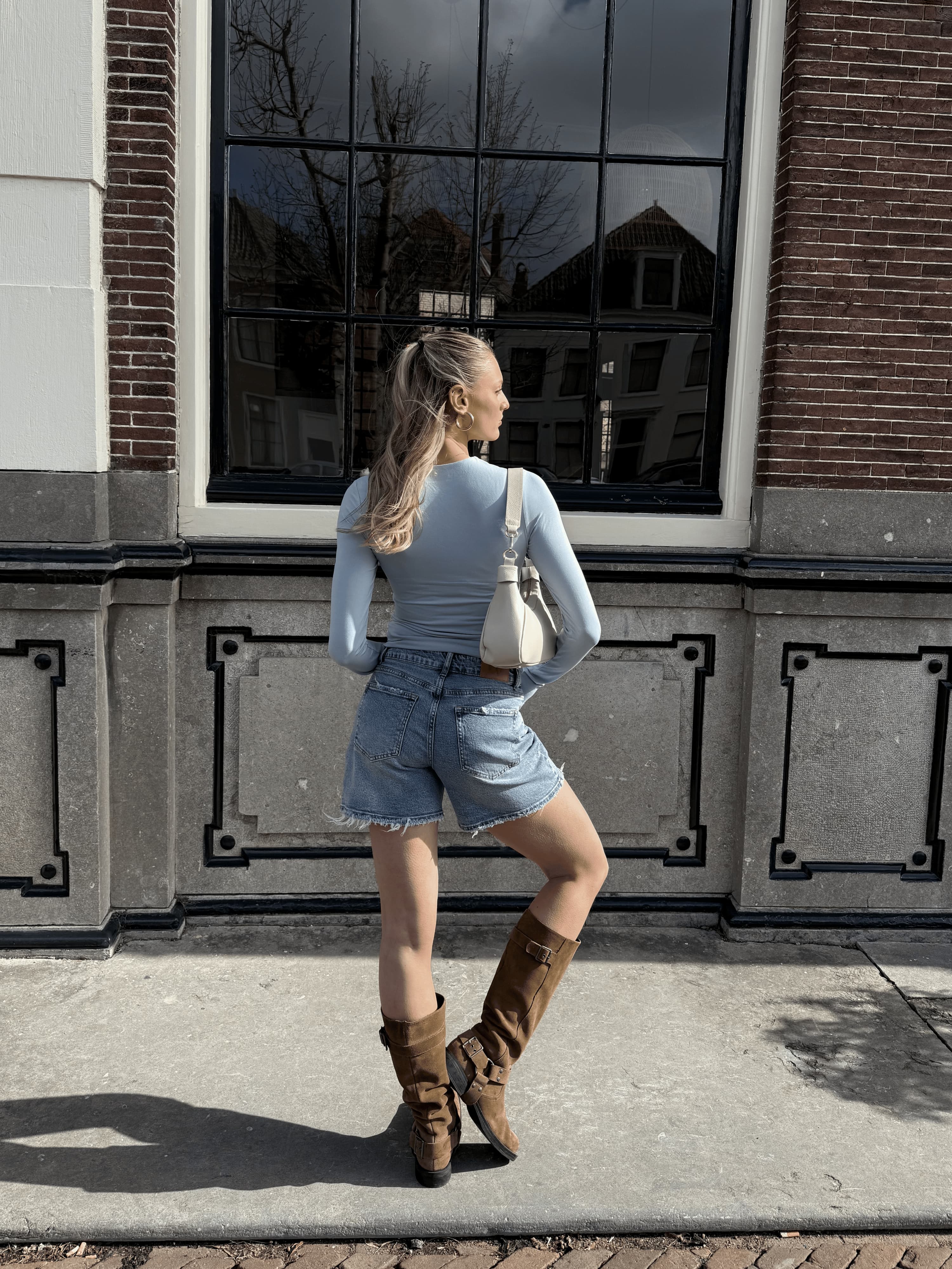 Liza long sleeve top | Lichtblauw | Tall - Image 7