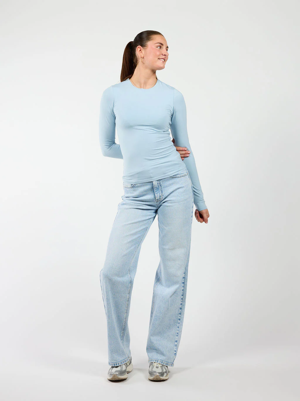 Liza long sleeve top | Lichtblauw | Tall - Image 9