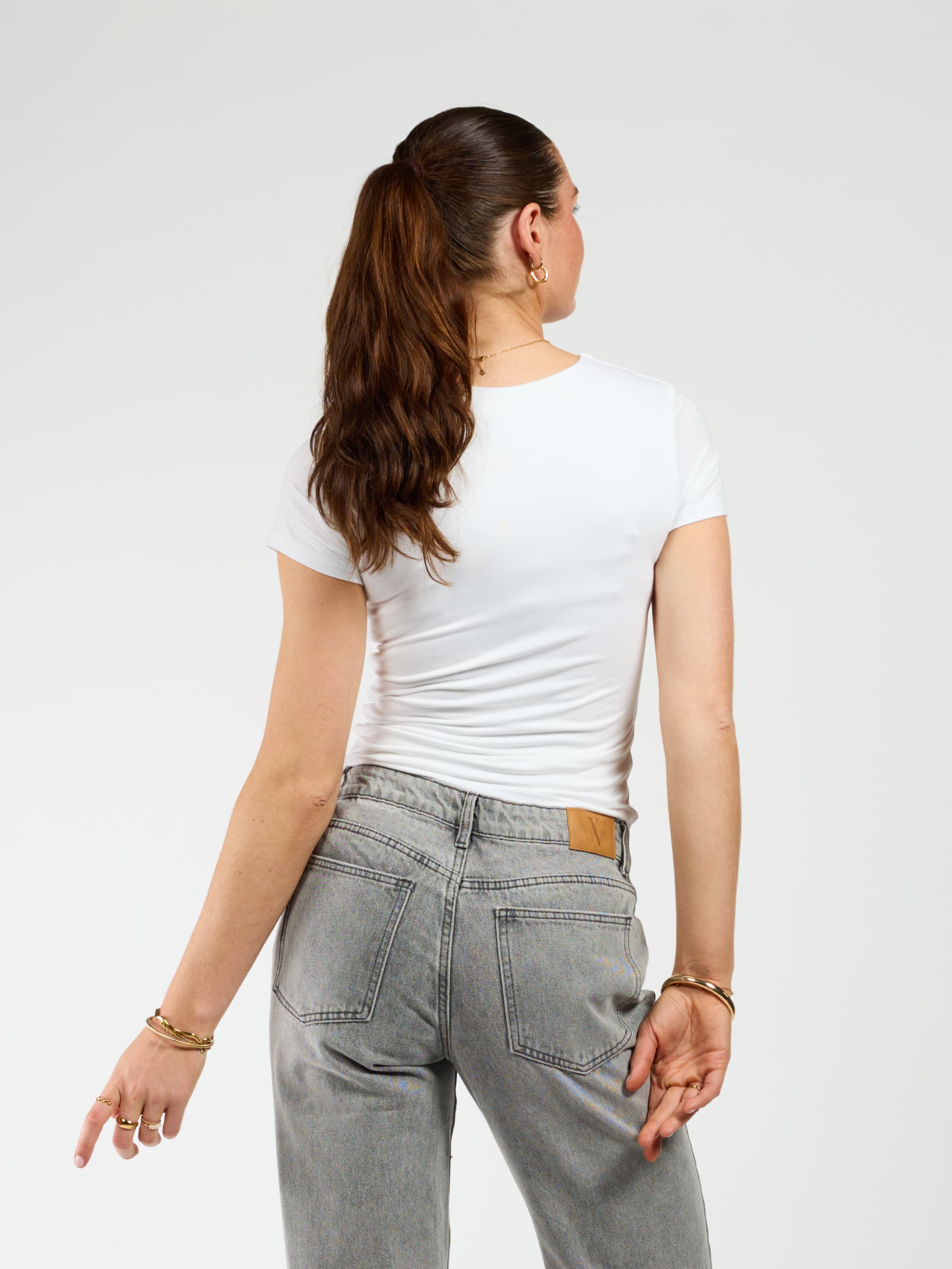 Liza short sleeve top | Wit | Tall - Image 4