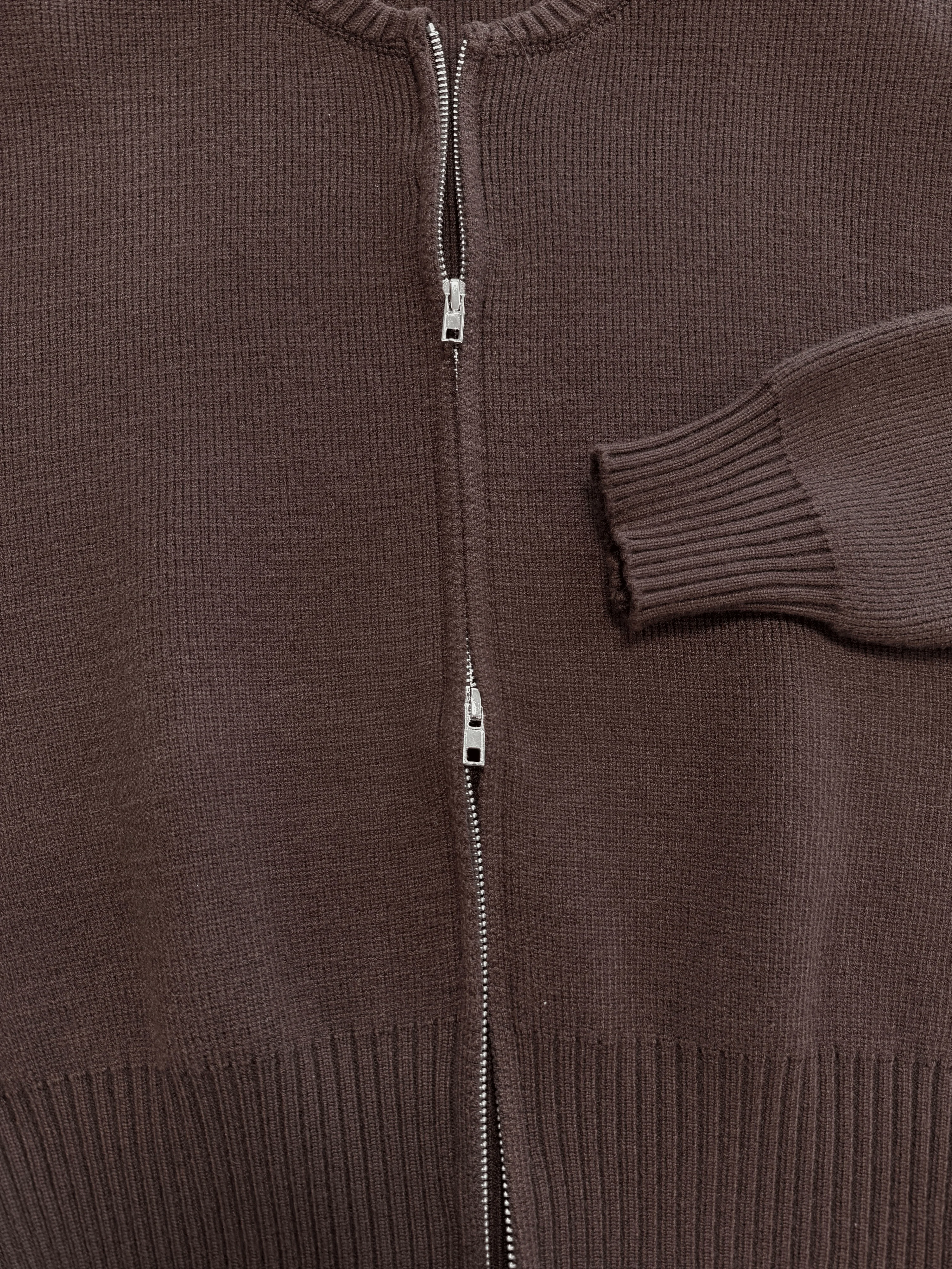 Lizzy vest met zipper | Donkerbruin | Tall - Image 9