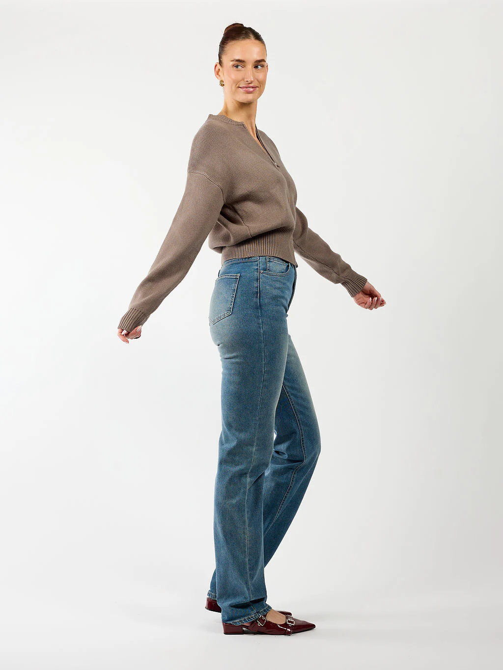 Lizzy vest met zipper | Taupe | Tall - Image 5