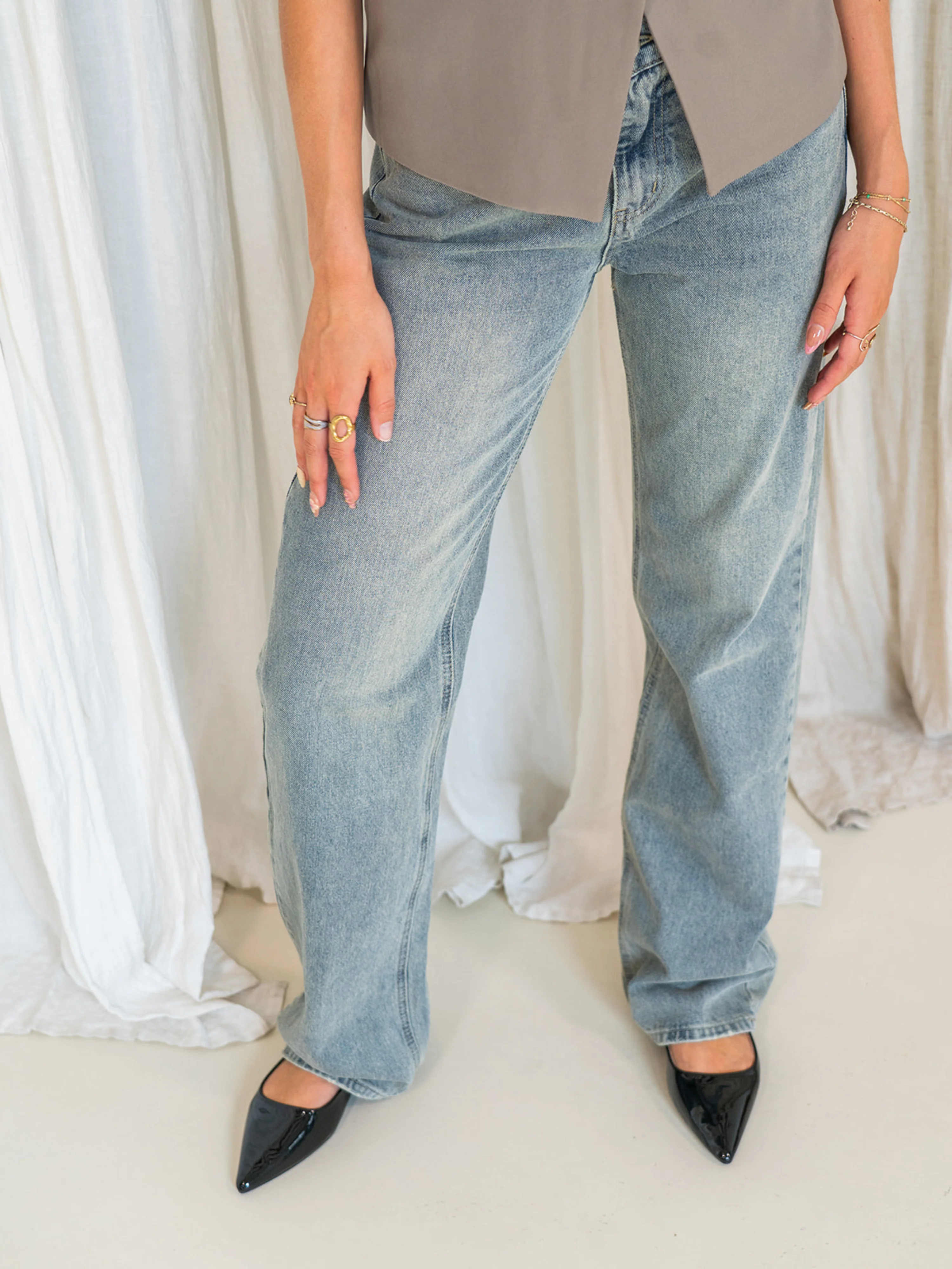 Lola Low/Mid Waist Jeans| Vintage Blue | Tall - Image 7