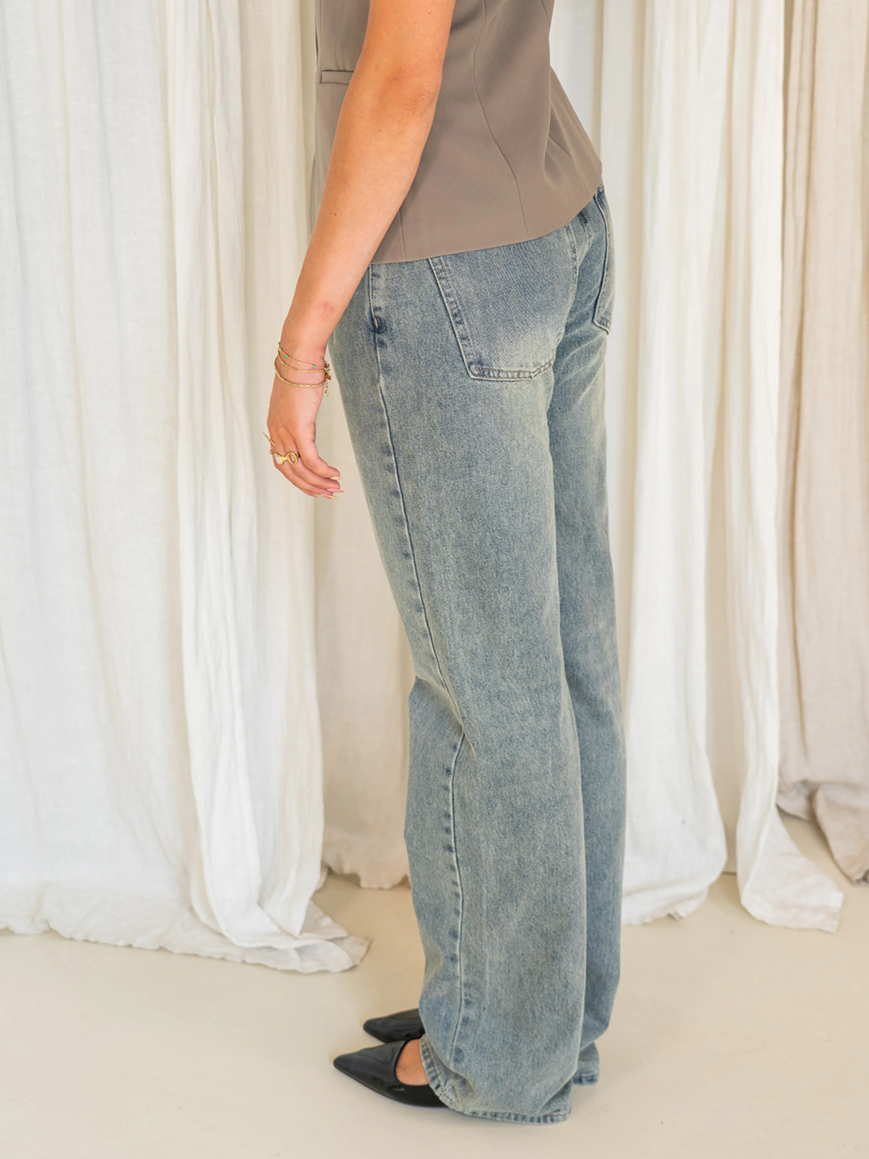 Lola Low/Mid Waist Jeans| Vintage Blue | Tall - Image 8