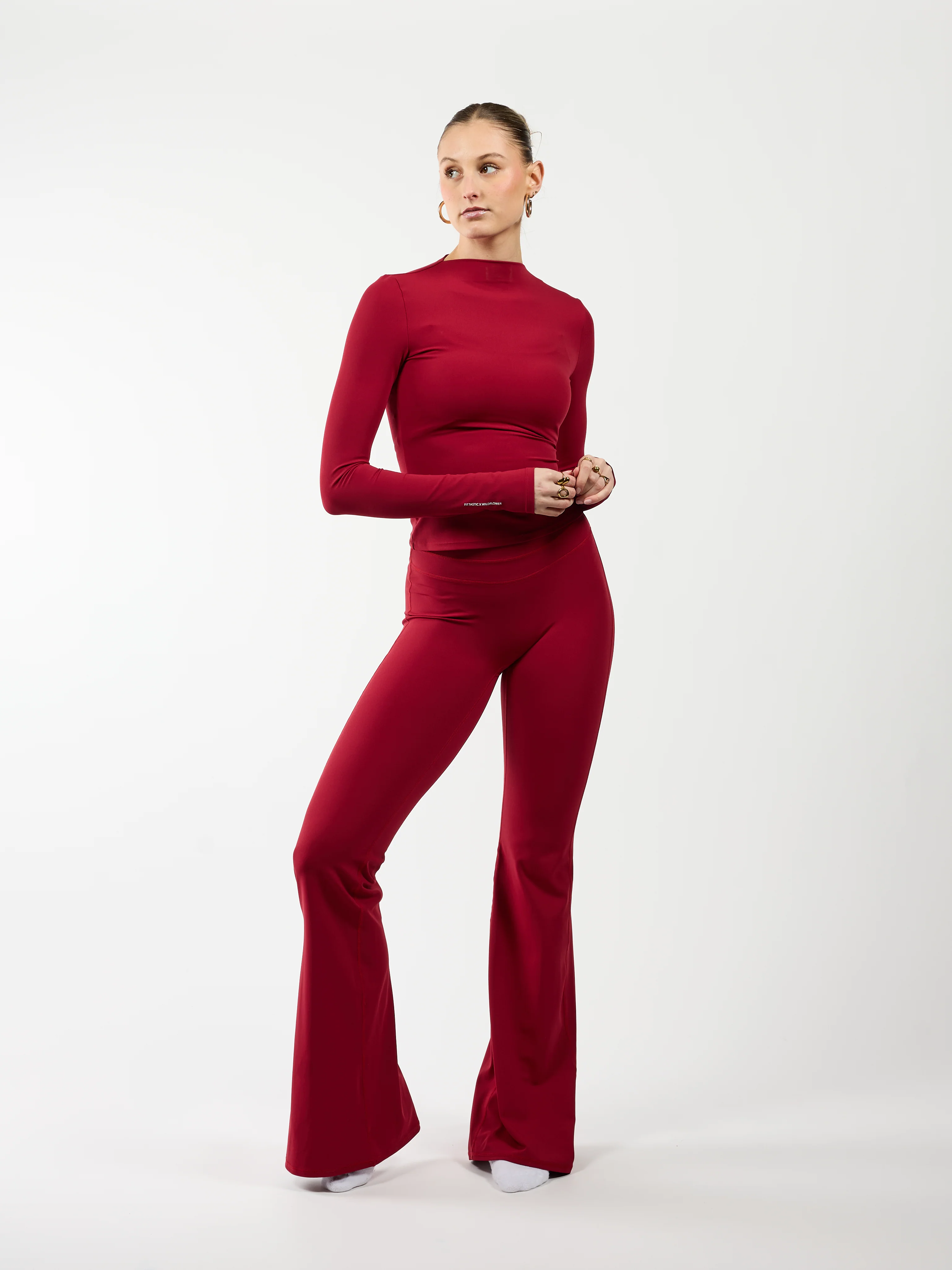 Long sleeve top | Sport | Bordeaux | Tall - Image 3