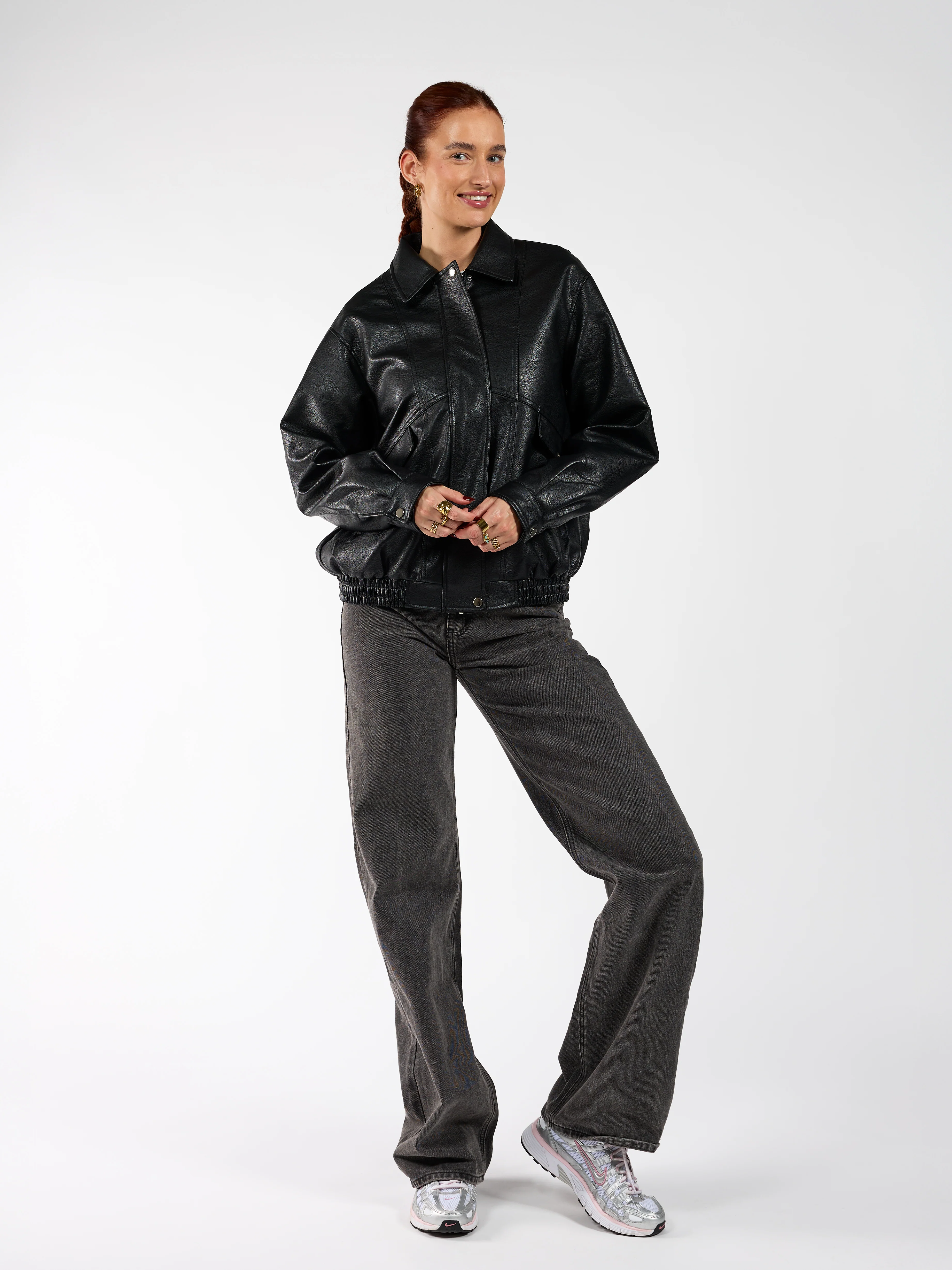 Loua oversized jacket | Zwart | Tall - Image 5