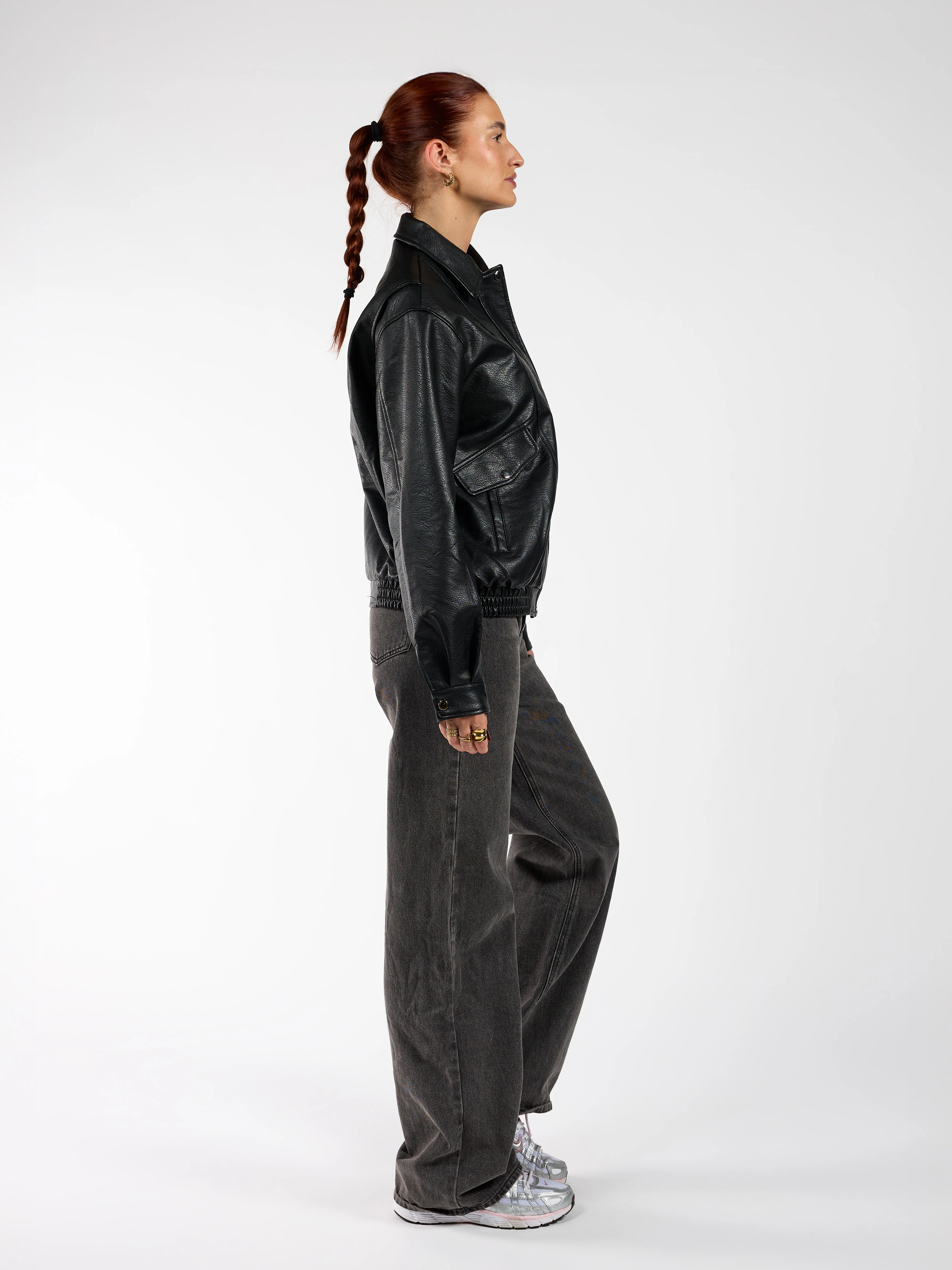 Loua oversized jacket | Zwart | Tall - Image 6