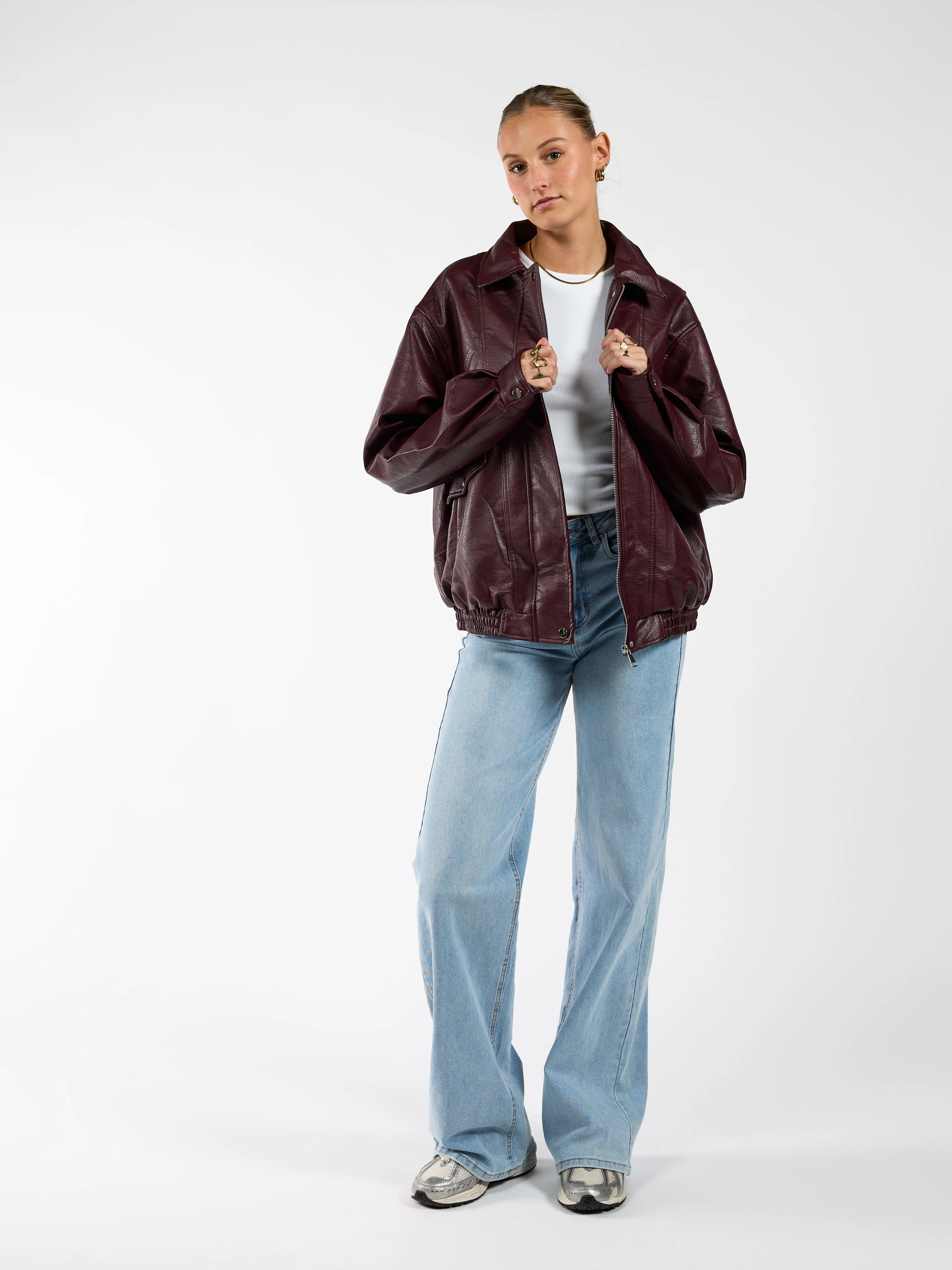 Loua oversized jacket | Bordeaux | Tall - Image 5