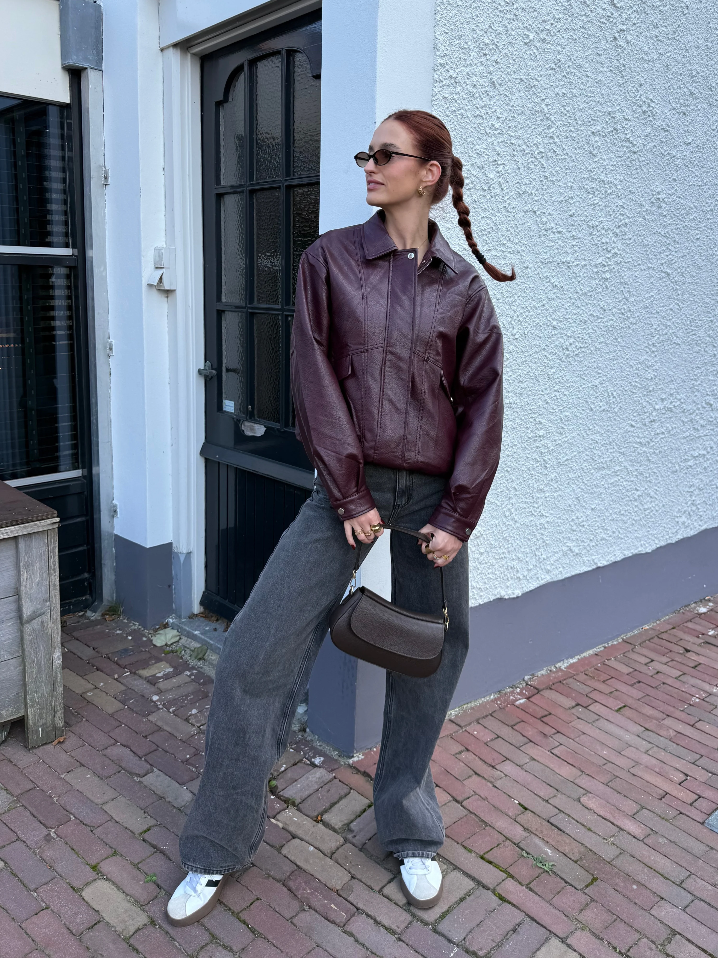 Loua oversized jacket | Bordeaux | Tall - Image 8