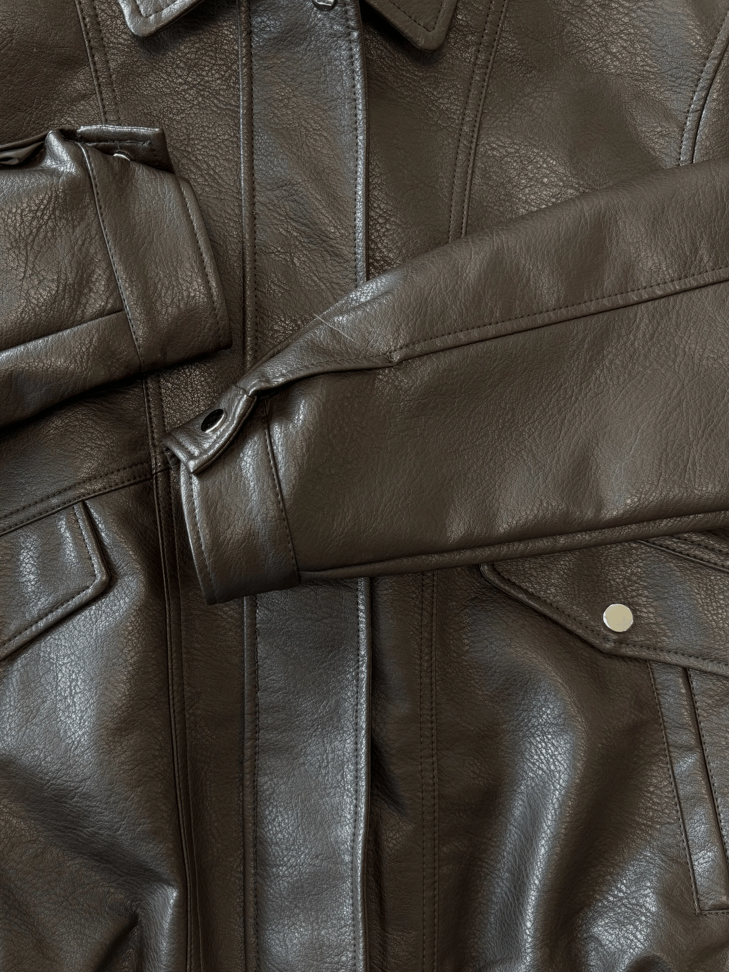 Loua oversized jacket | Donkerbruin | Tall - Image 12