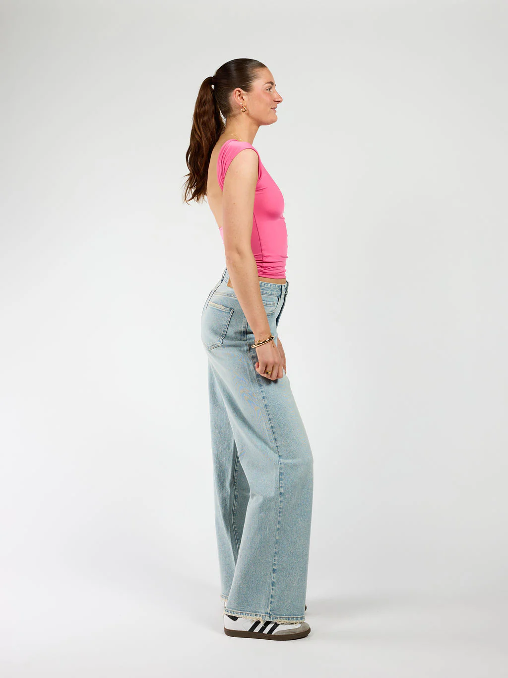 Lucie top open rug | Short sleeve | Roze | Tall - Image 5