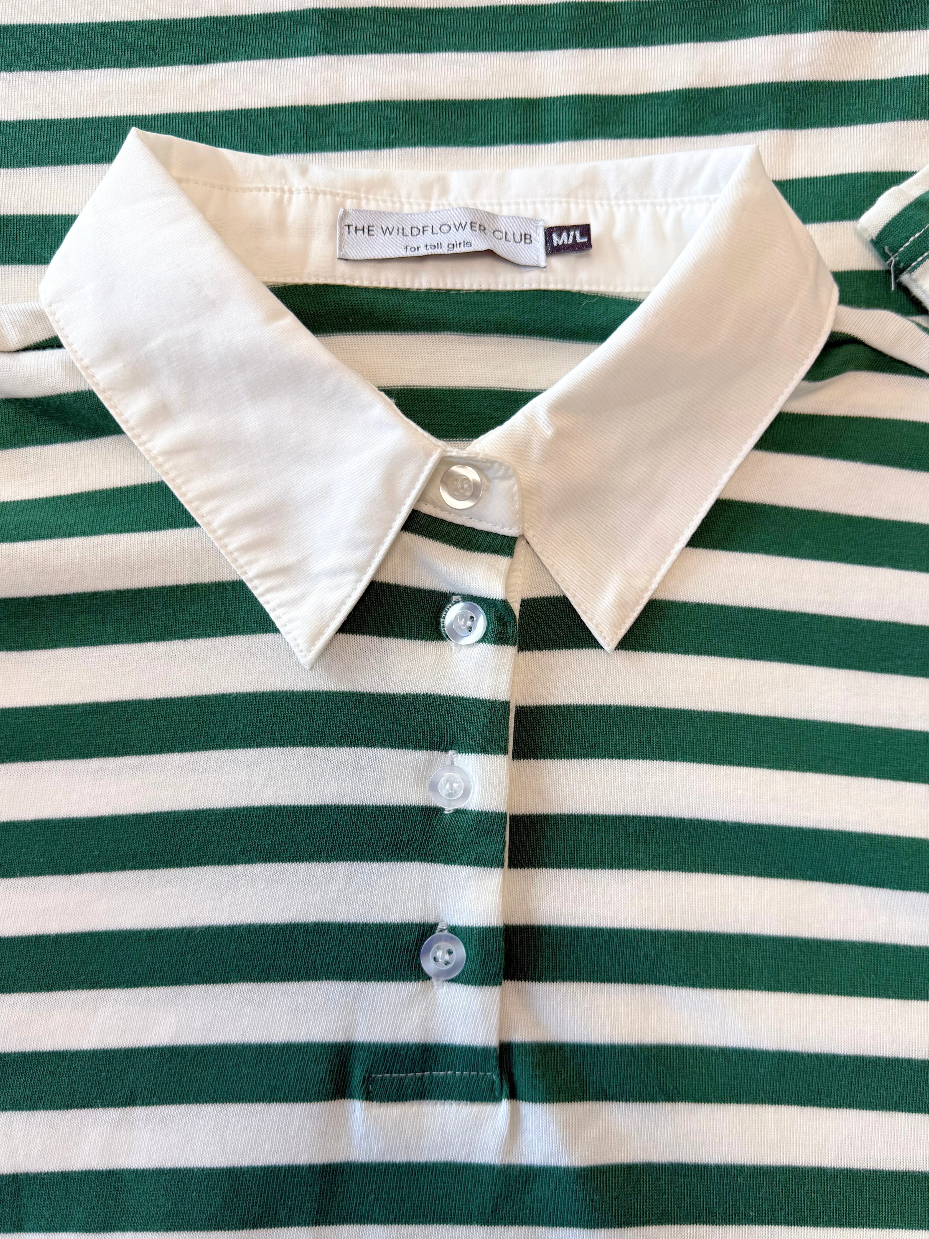 Lucy Polo | Gestreept groen wit | Tall - Image 8