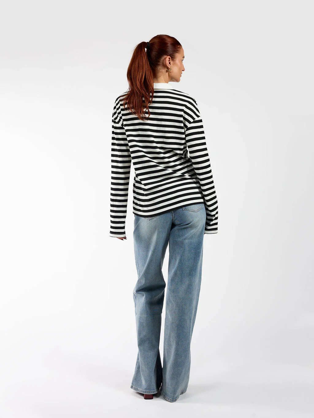 Lucy Polo | Gestreept zwart wit | Tall - Image 5