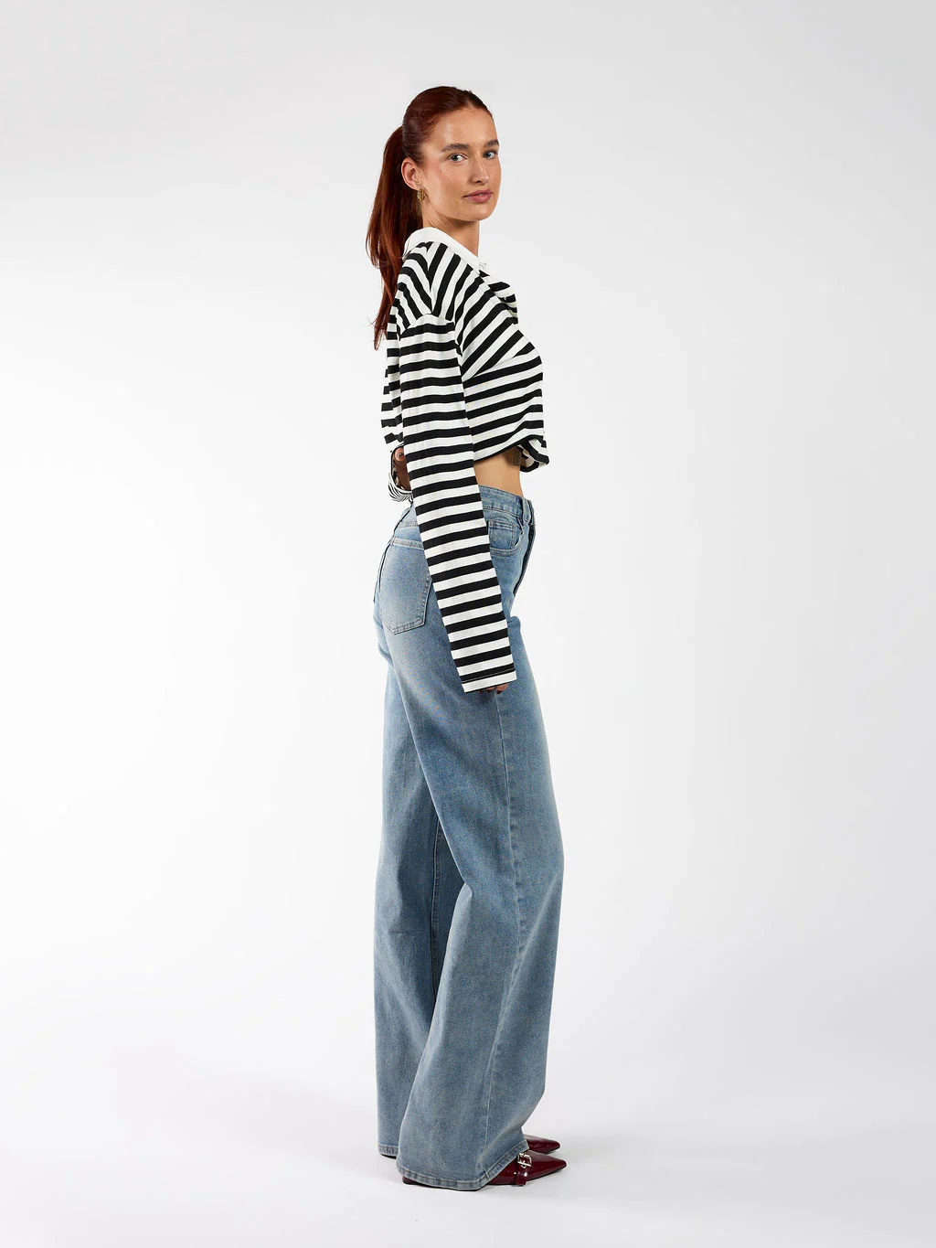 Lucy Polo | Gestreept zwart wit | Tall - Image 7