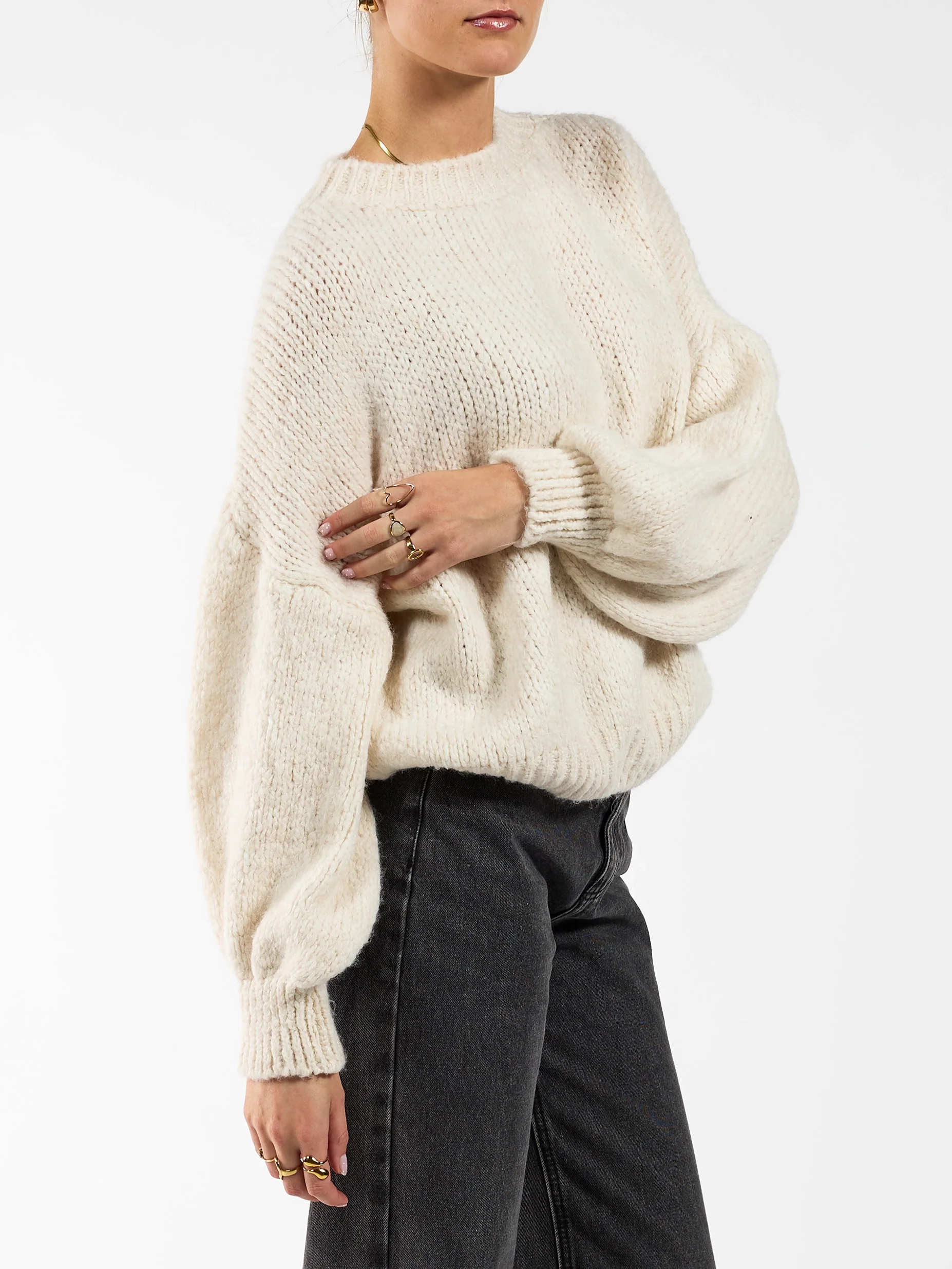 Lulu | Gebreide trui | Cream - Image 6