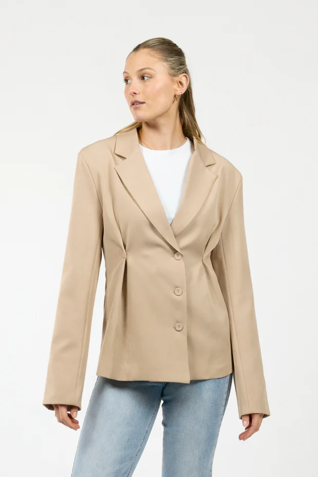 Mae getailleerde blazer | Beige | Tall - Image 5