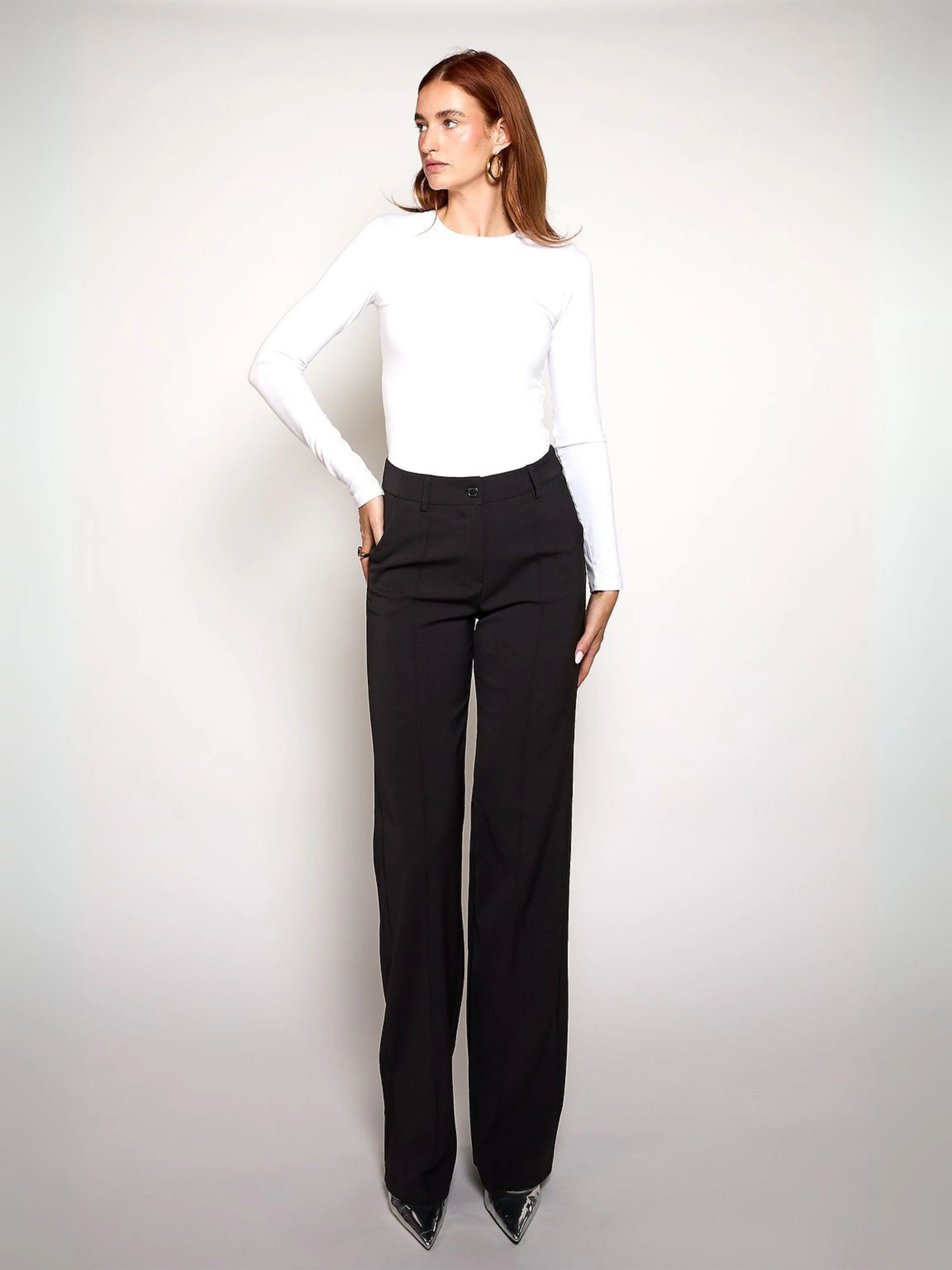 Marley | Wide leg pantalon | Zwart | Tall - Image 3