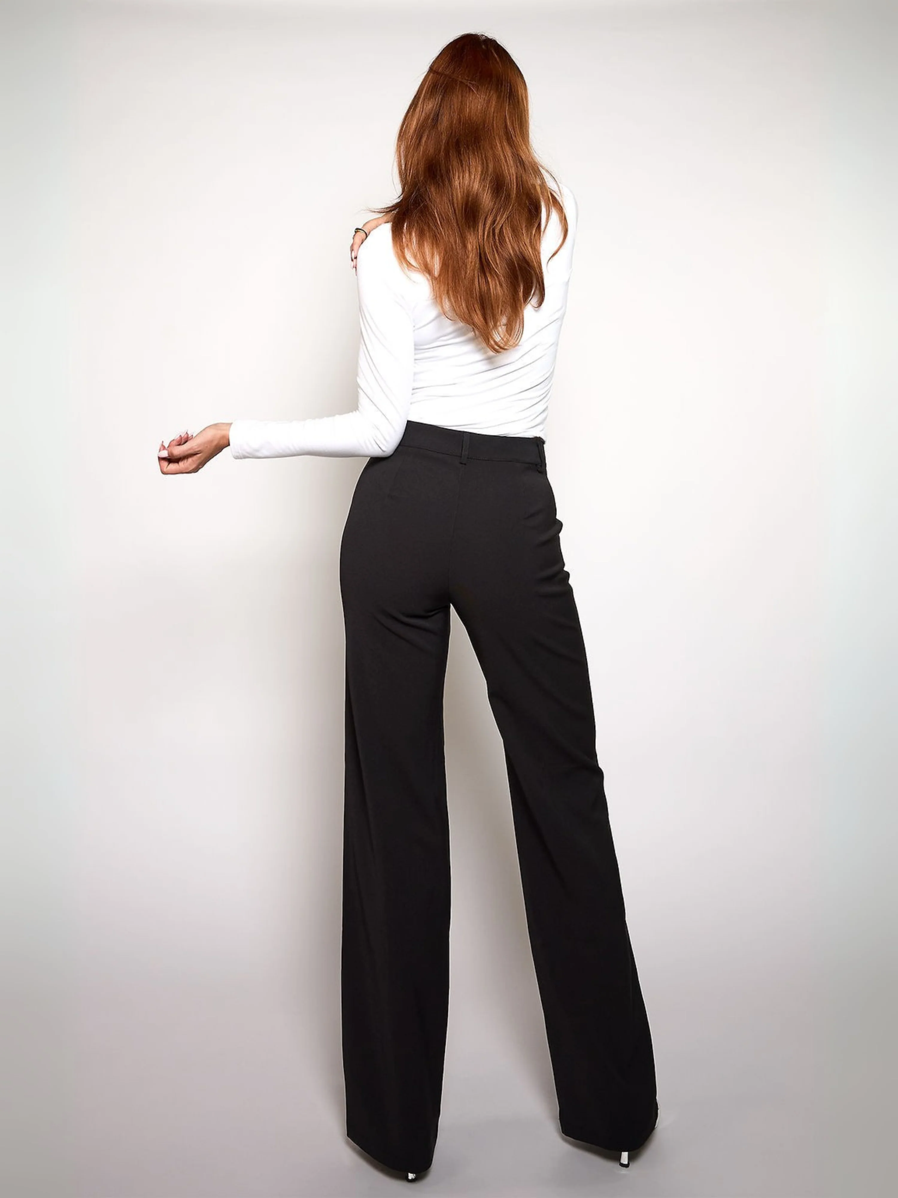 Marley | Wide leg pantalon | Zwart | Tall - Image 4